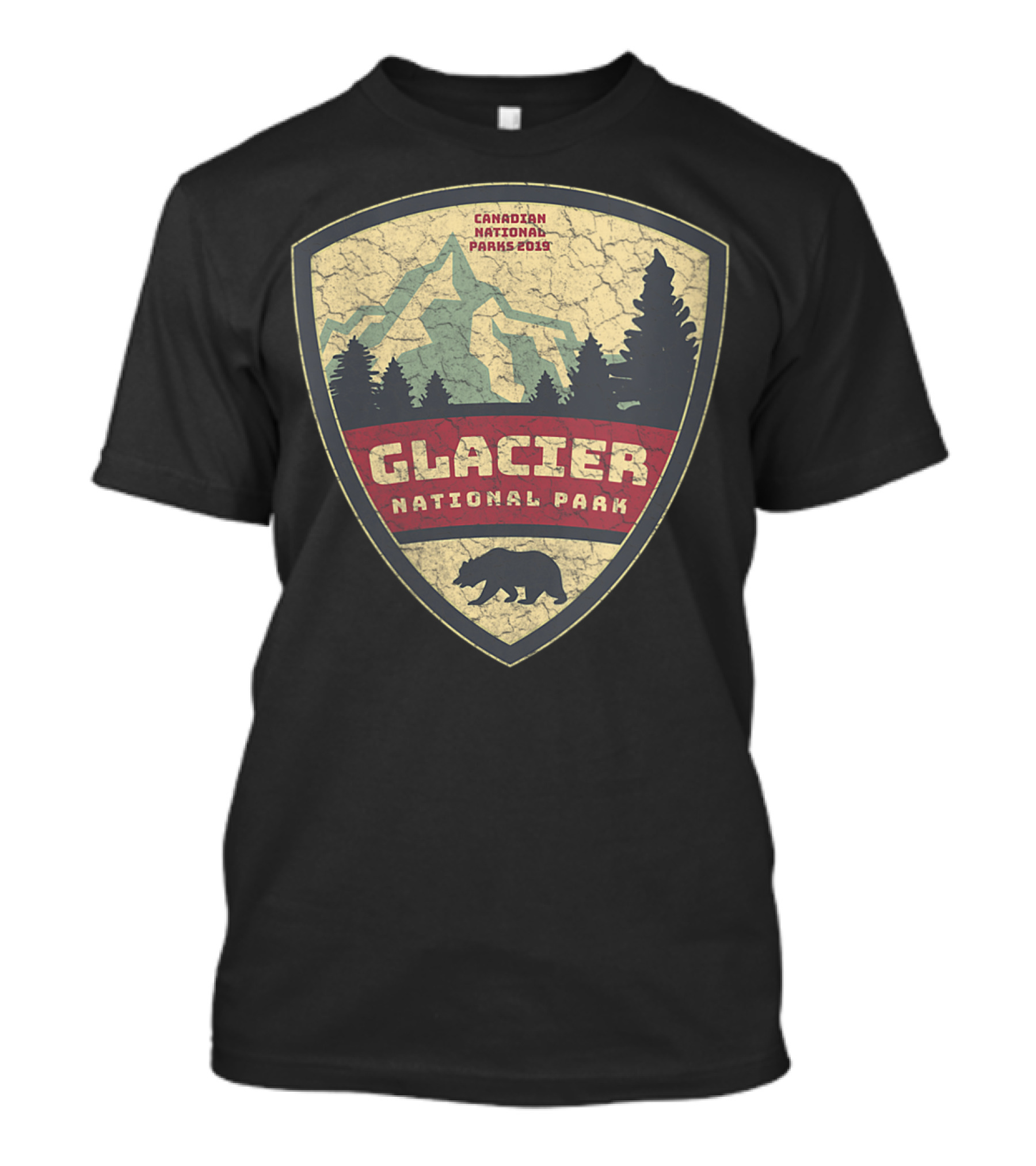 Canadian National Parks 2013 Glacier National Park Bear Emblem T-Shirt