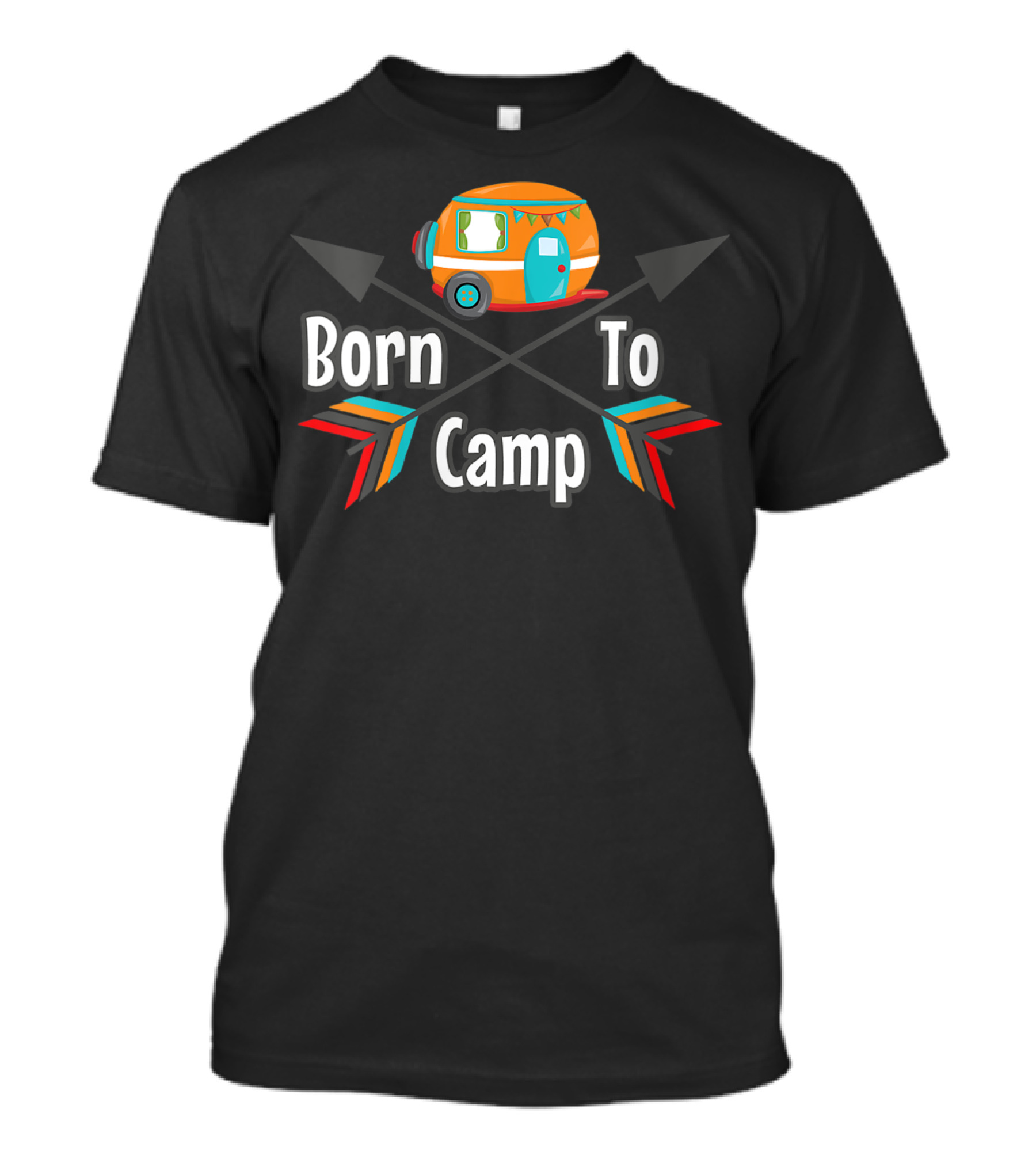 Born To Camp Adventure Camper Arrows T-Shirt
