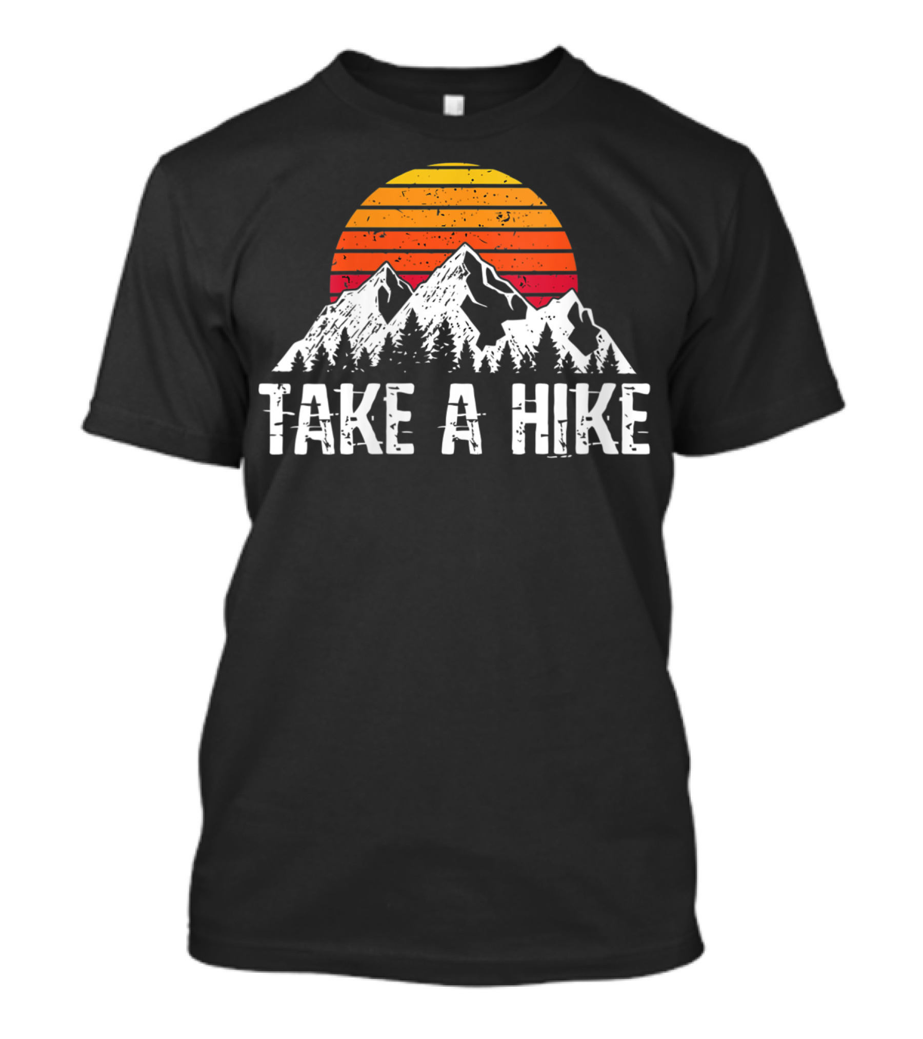 Retro Take A Hike Vintage Mountain Sunset T-Shirt