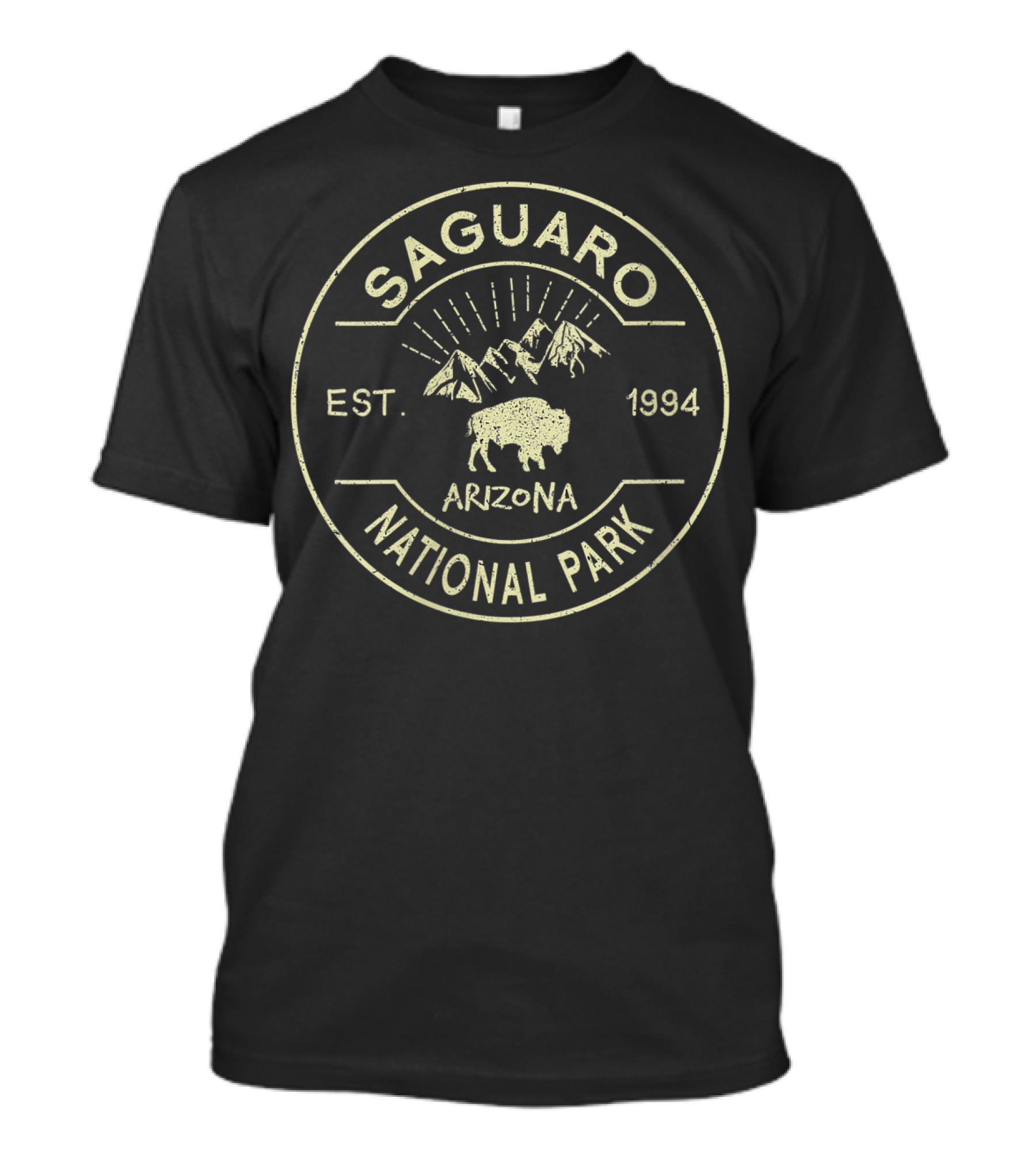 Saguaro National Park Arizona Est. 1994 Camping Mountains Bison T-Shirt