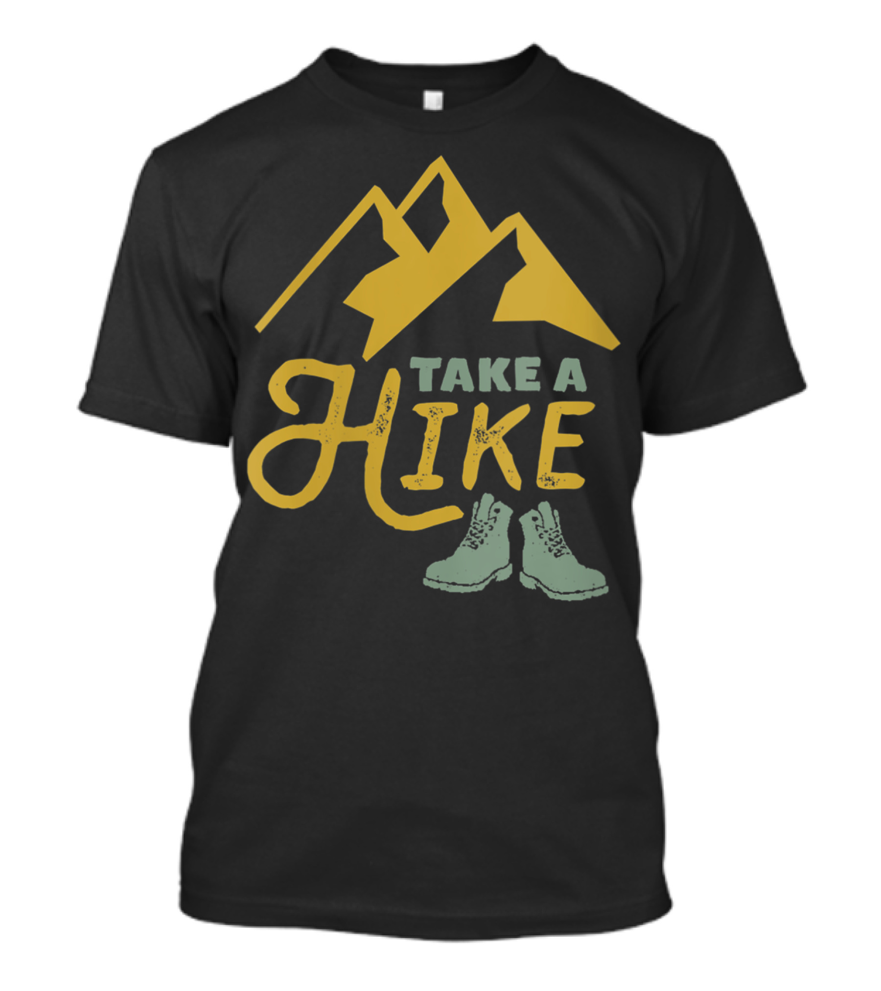 Take A Hike Funny Hiking Pun Mountains Boots T-Shirt