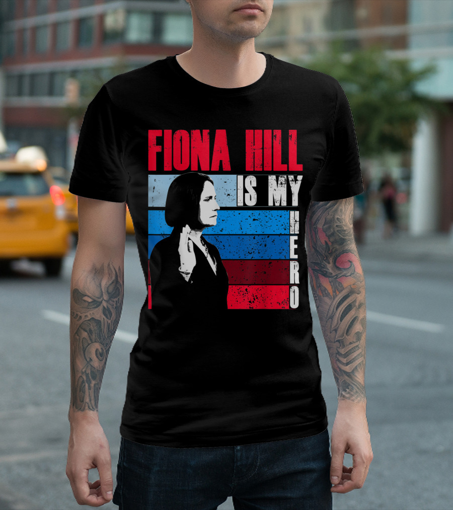 Fiona Hill Is My Hero Bold Red White Blue Stripes T-Shirt