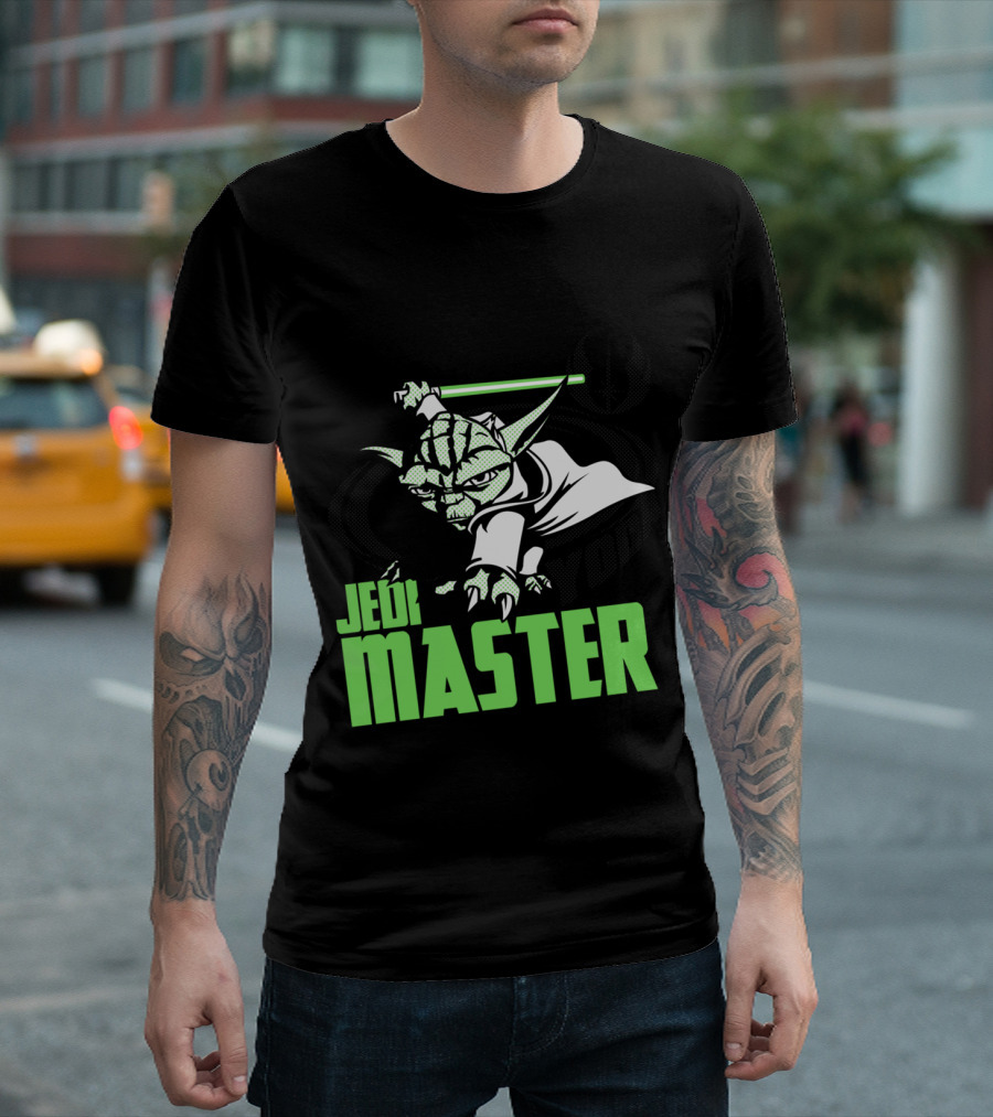 Star Wars Clone Wars Yoda Jedi Master Lightsaber Action T-Shirt