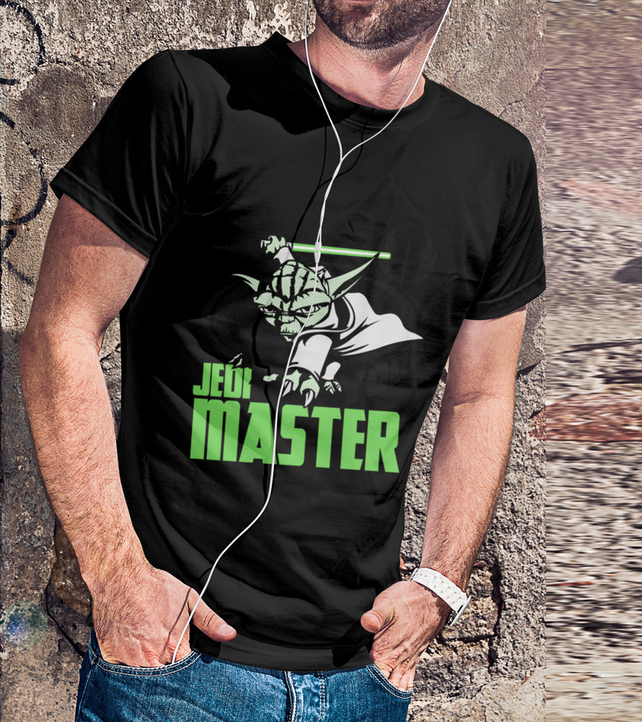 Star Wars Clone Wars Yoda Jedi Master Lightsaber Action T-Shirt