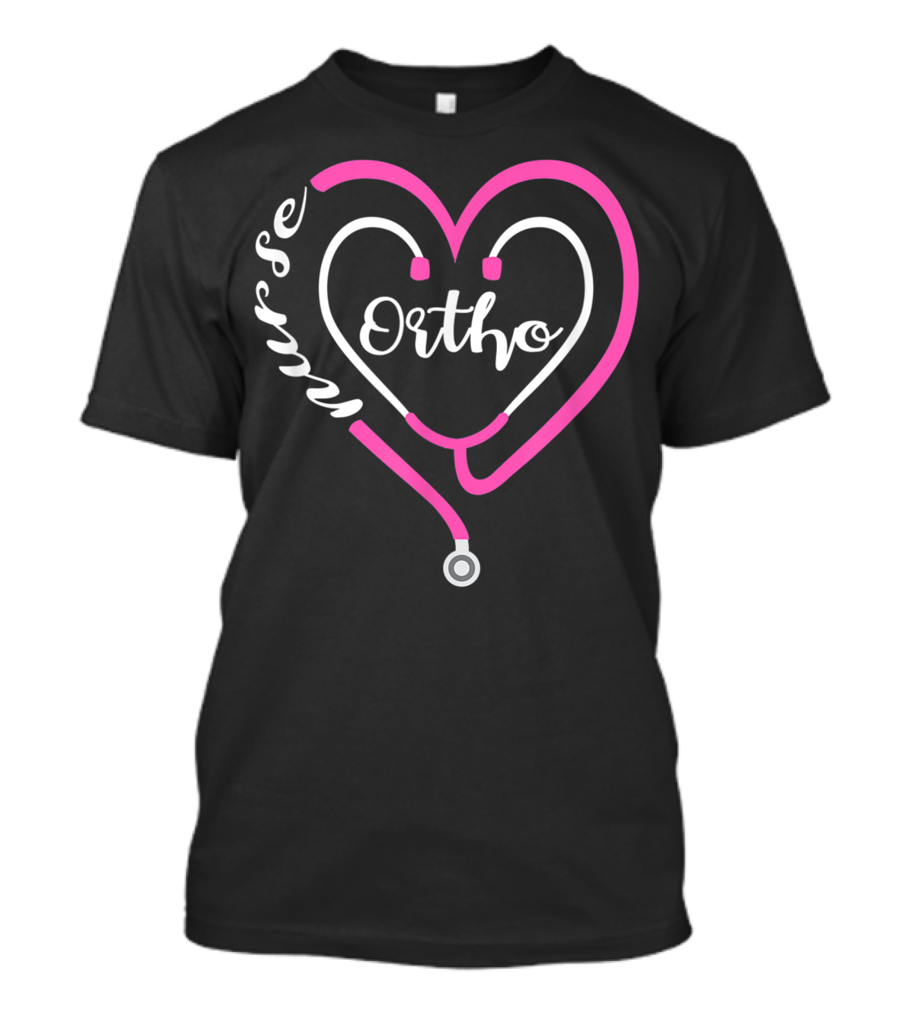 Valentines Day Ortho Nurse Heart Stethoscope T-Shirt