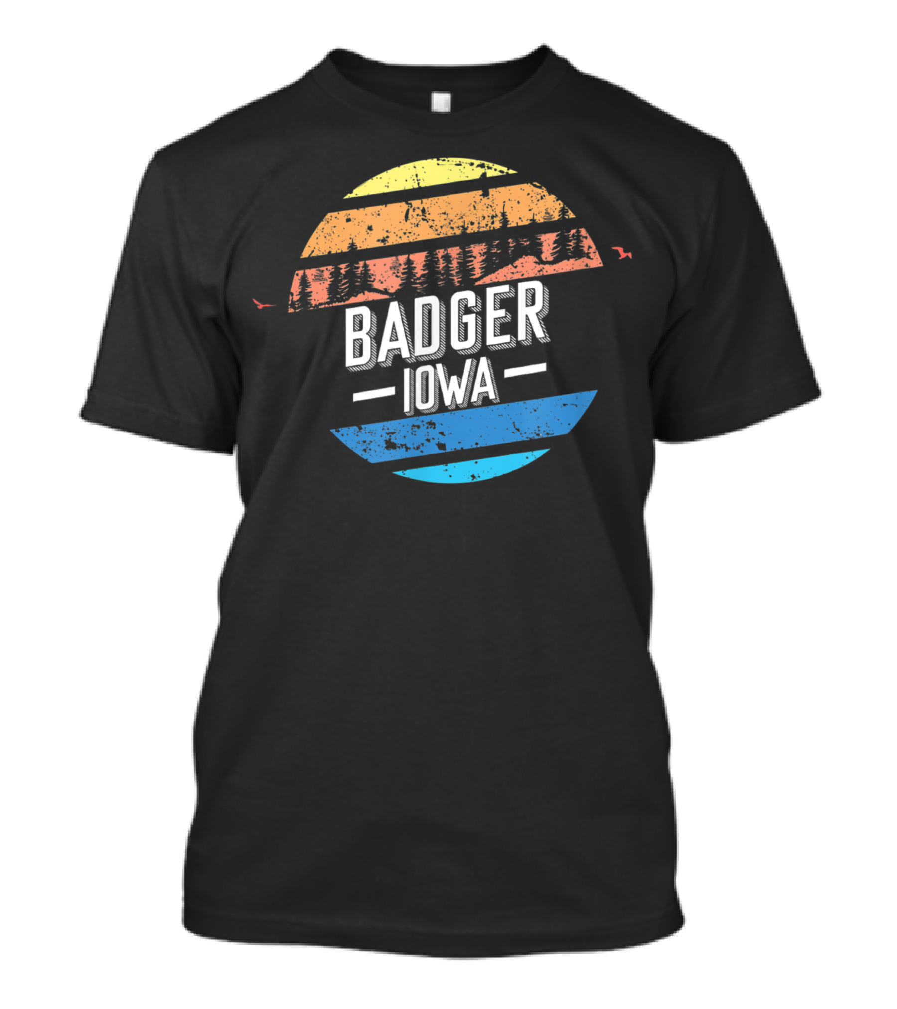 Badger Iowa Vintage Sunset T-Shirt
