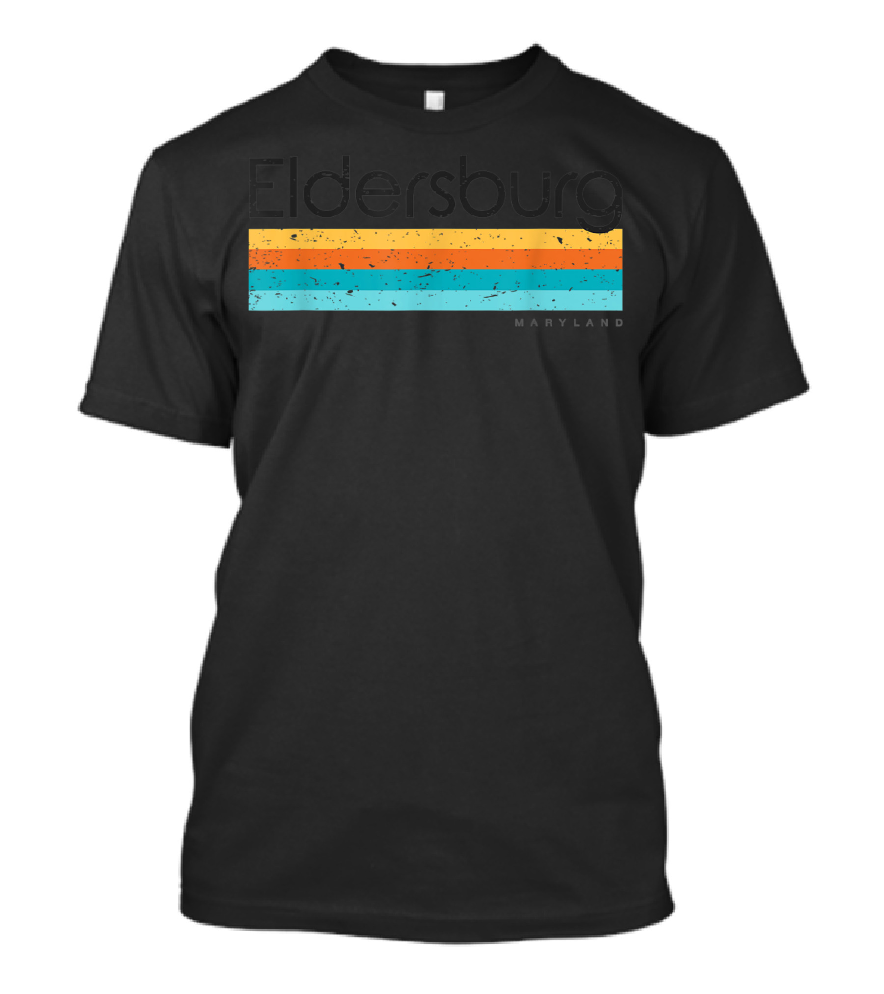 Eldersburg Maryland Vintage Retro Style Striped T-Shirt