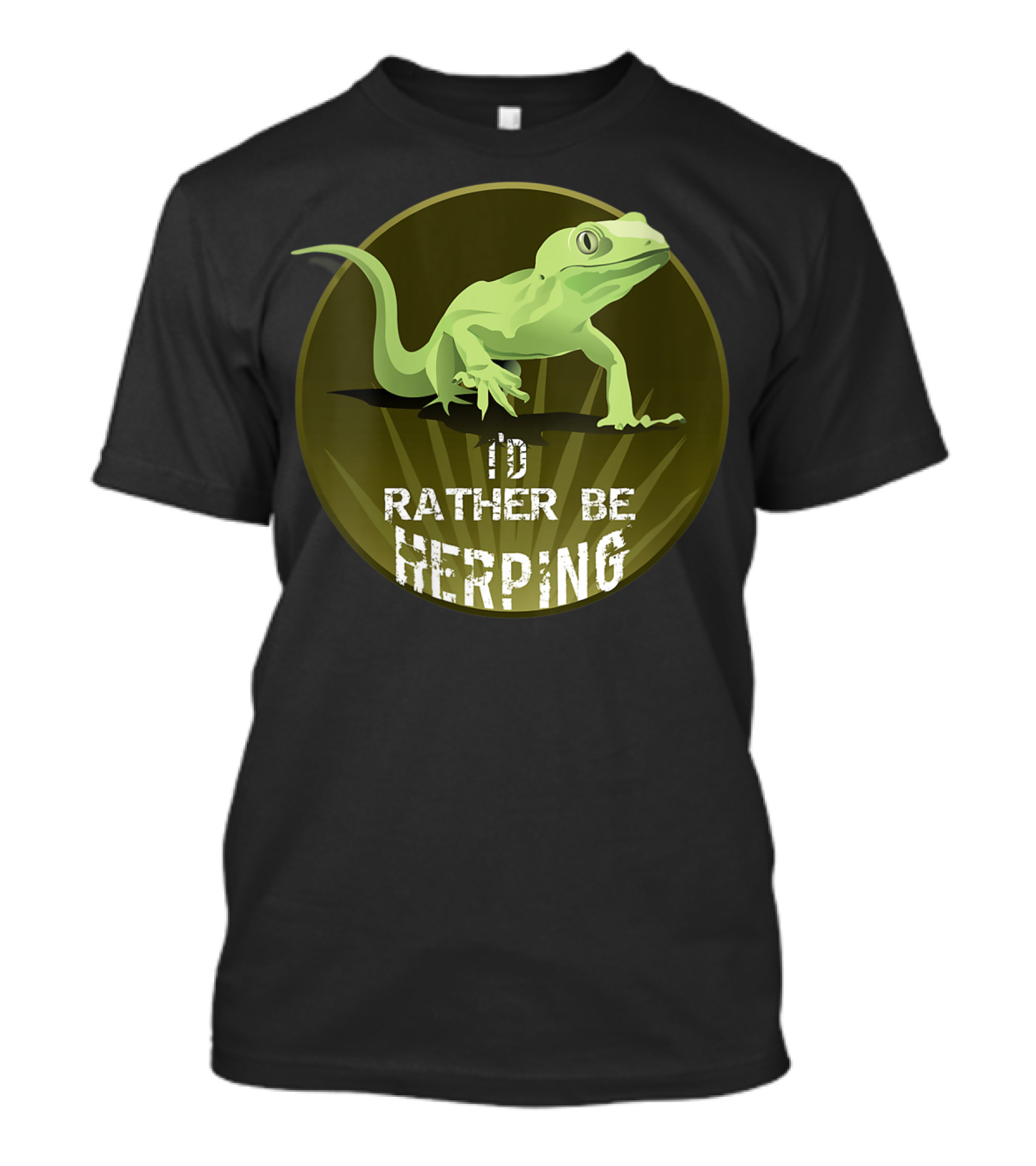 I'd Rather Be Herping Herpetology Gecko Enthusiast T-Shirt