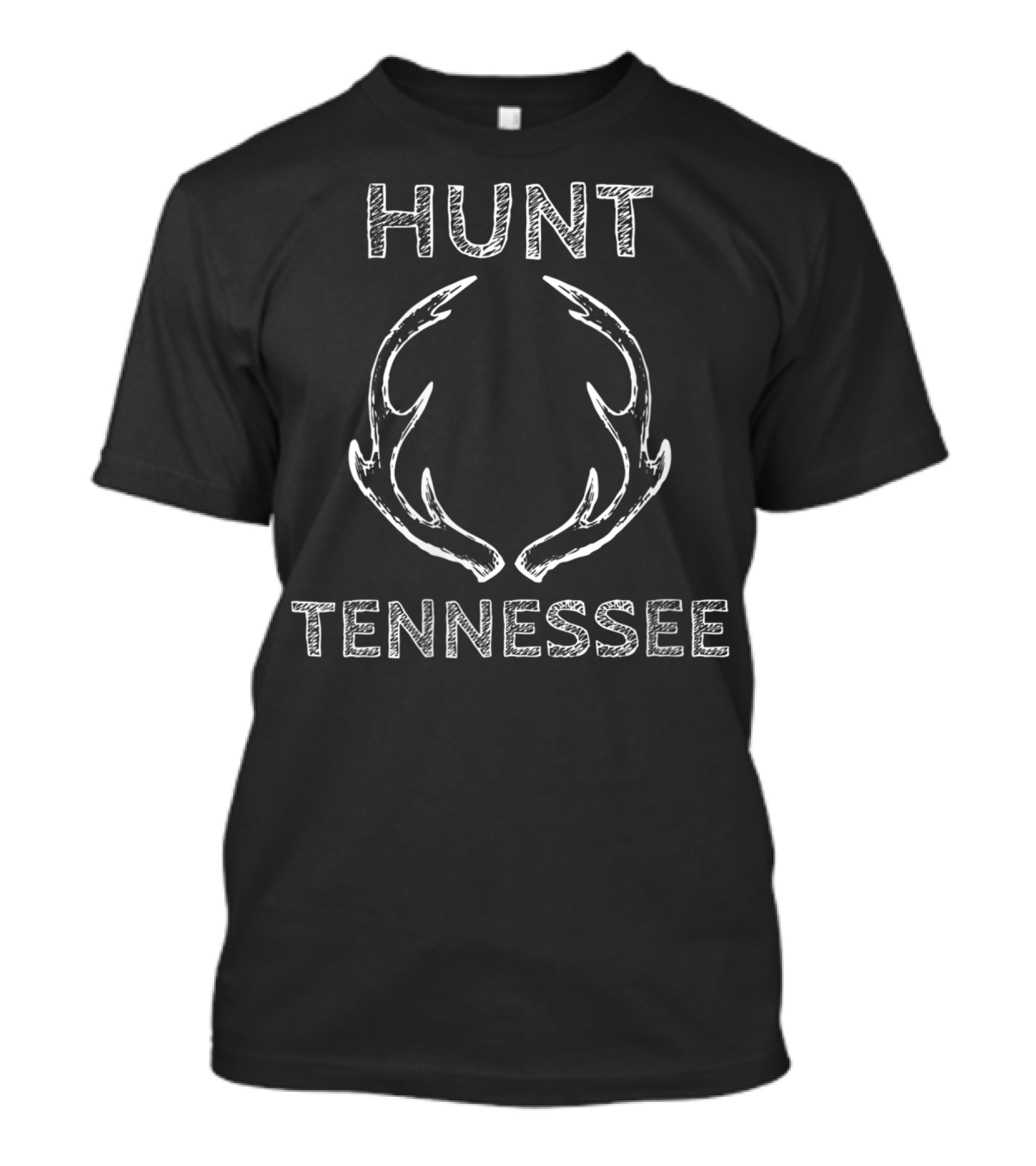 Hunt Tennessee Antler Outline Deer Hunting Gear T-Shirt