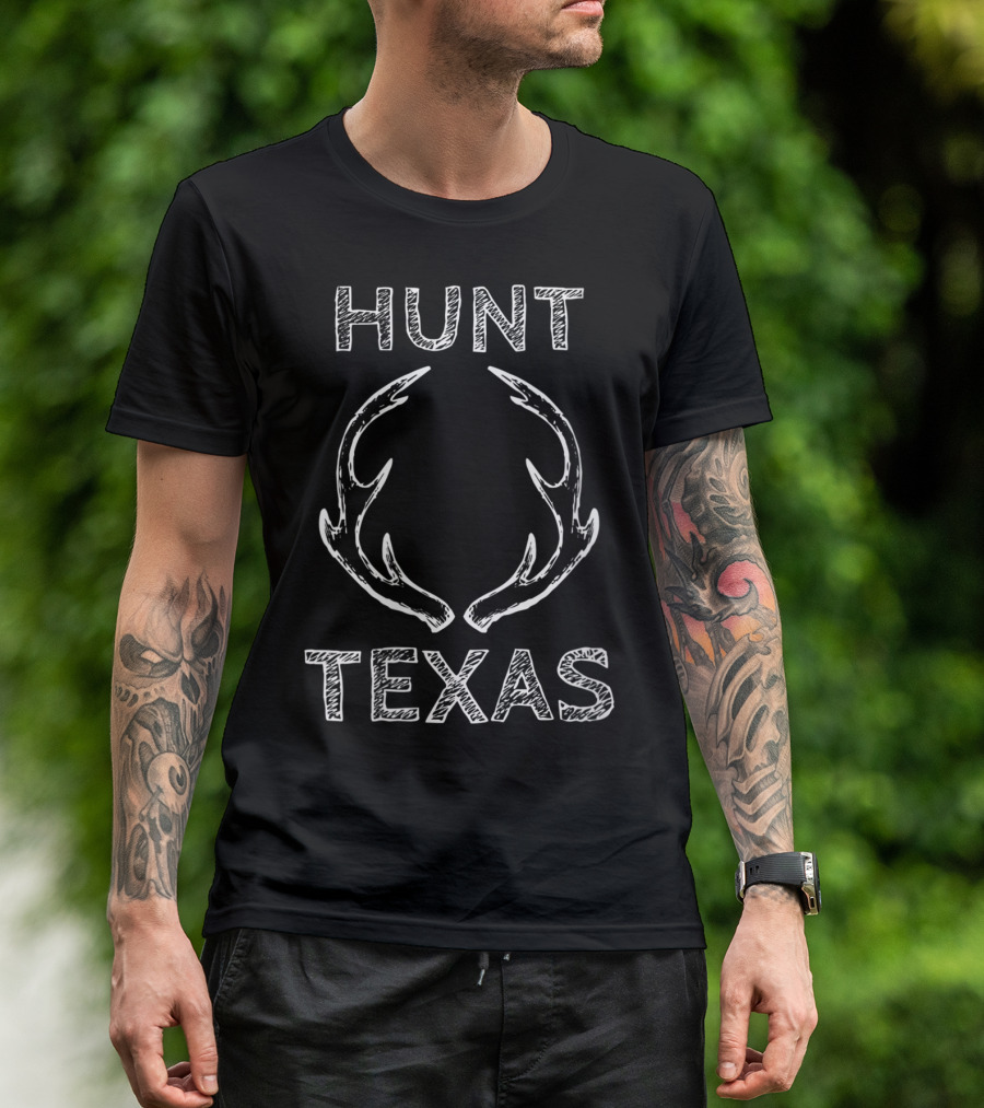 Hunt Texas Deer Antler Hunting Gear T-Shirt