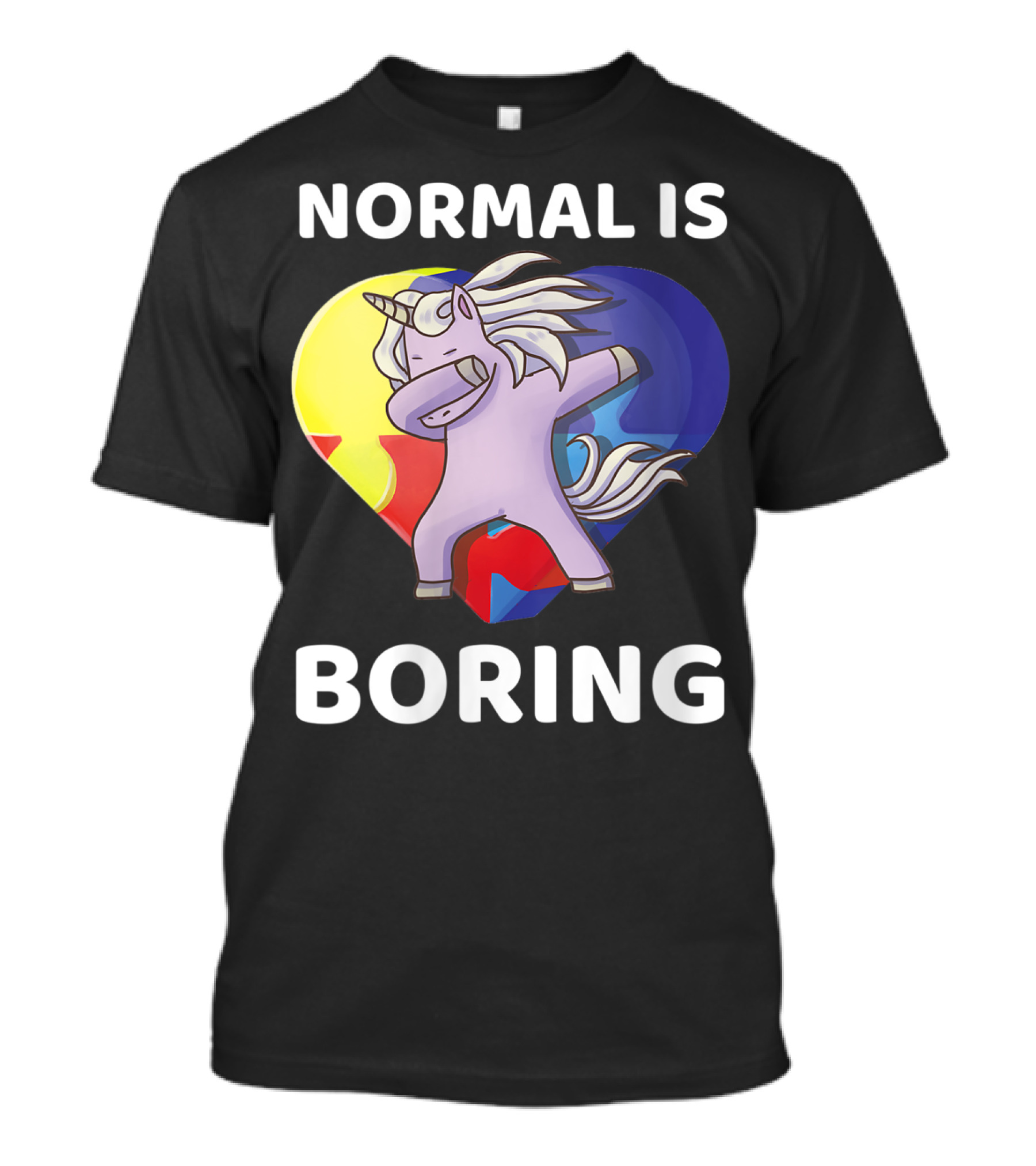 Normal Is Boring Unicorn Dancing Autism Awareness T-Shirt