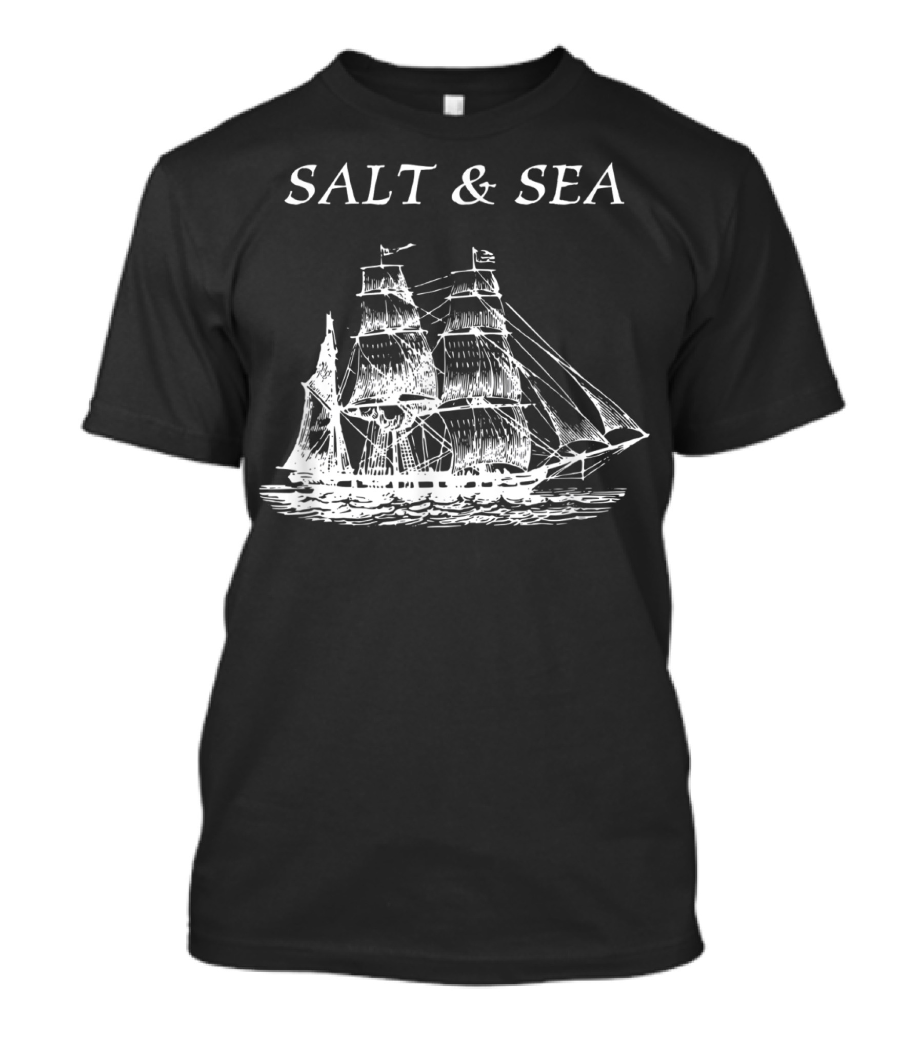 Salt And Sea Classic Tall Sailing Ship T-Shirt