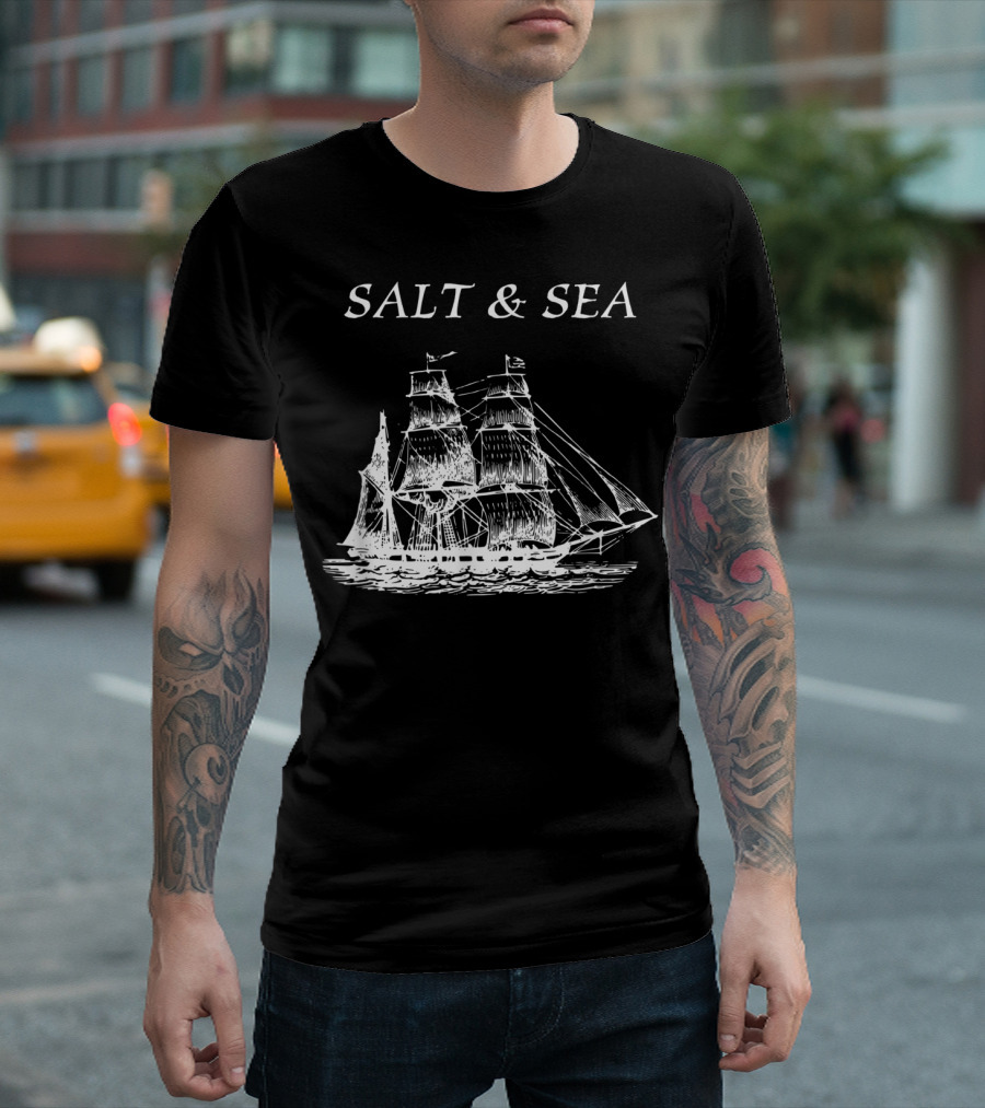 Salt And Sea Classic Tall Sailing Ship T-Shirt