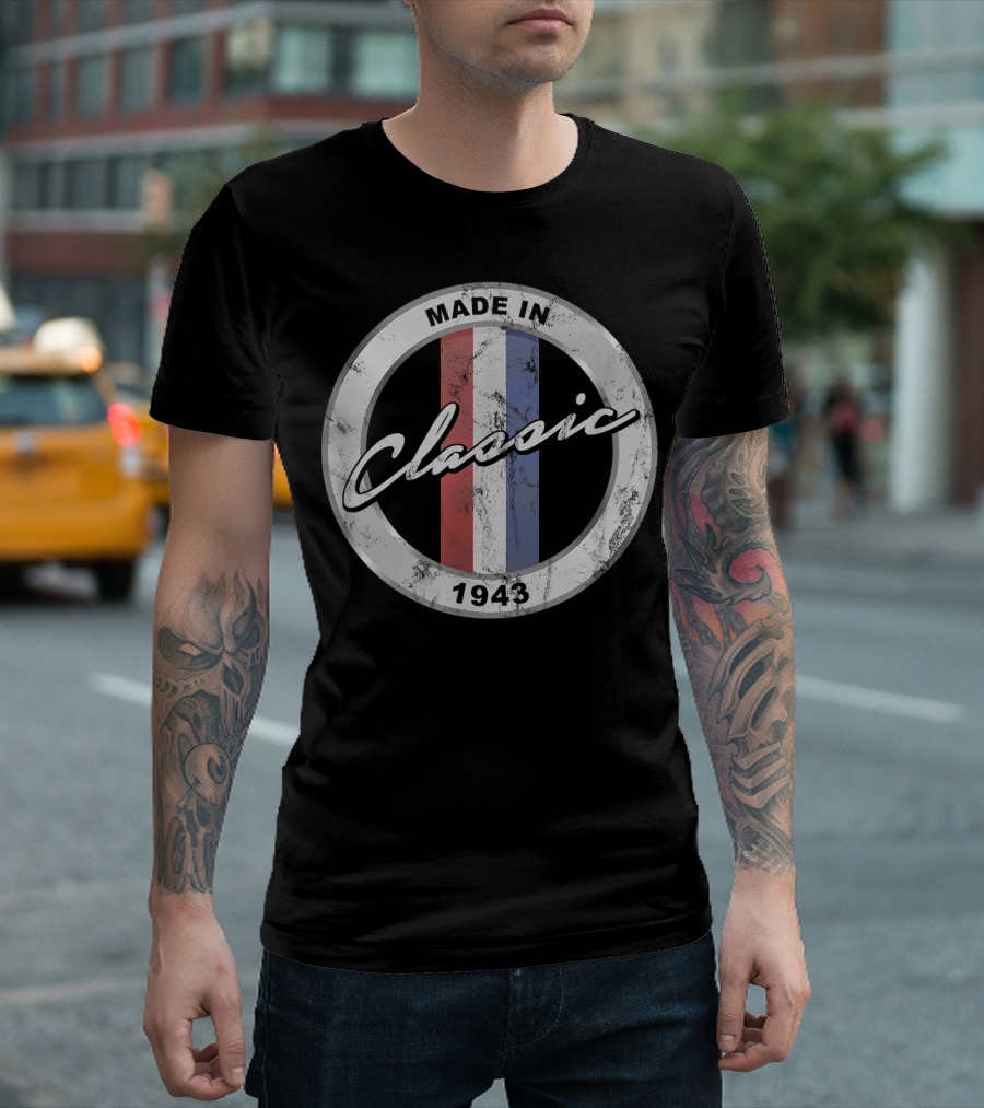 Made in 1943 Classic Vintage Hot Rod 77th T-Shirt