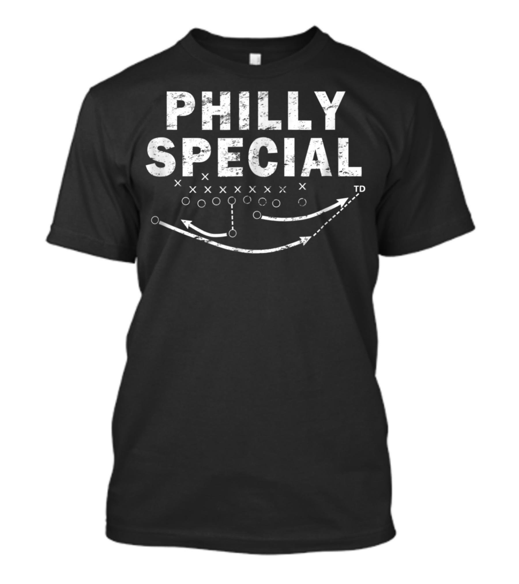 Philly Special Vintage Football Play Touchdown Diagram T-Shirt