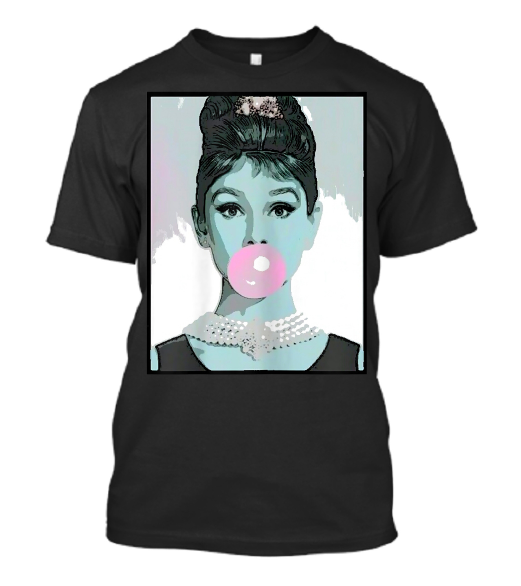 Audrey H Iconic Portrait Bubblegum Classic T-Shirt