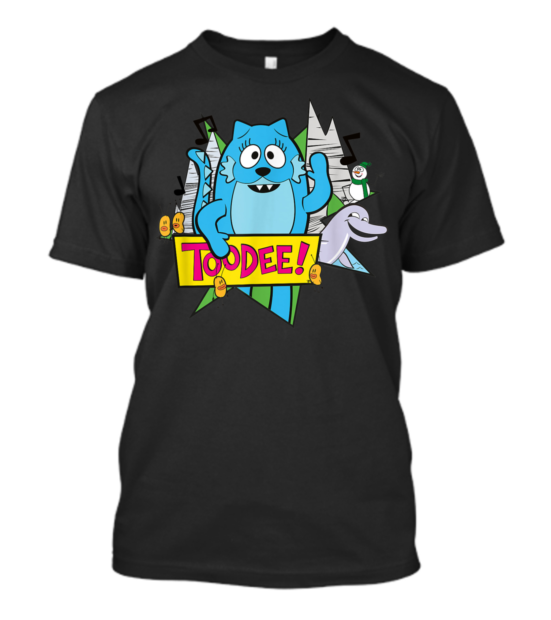 Yo Gabba Gabba Toodee Forest Scene With Musical Notes And Animals T-Shirt