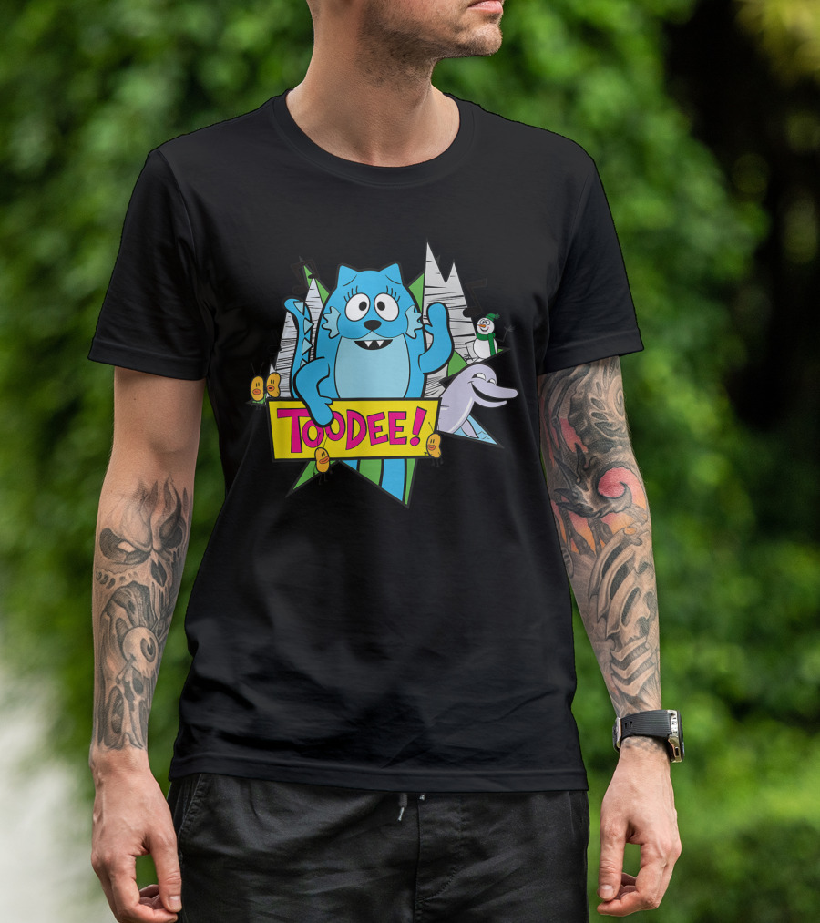 Yo Gabba Gabba Toodee Forest Scene With Musical Notes And Animals T-Shirt
