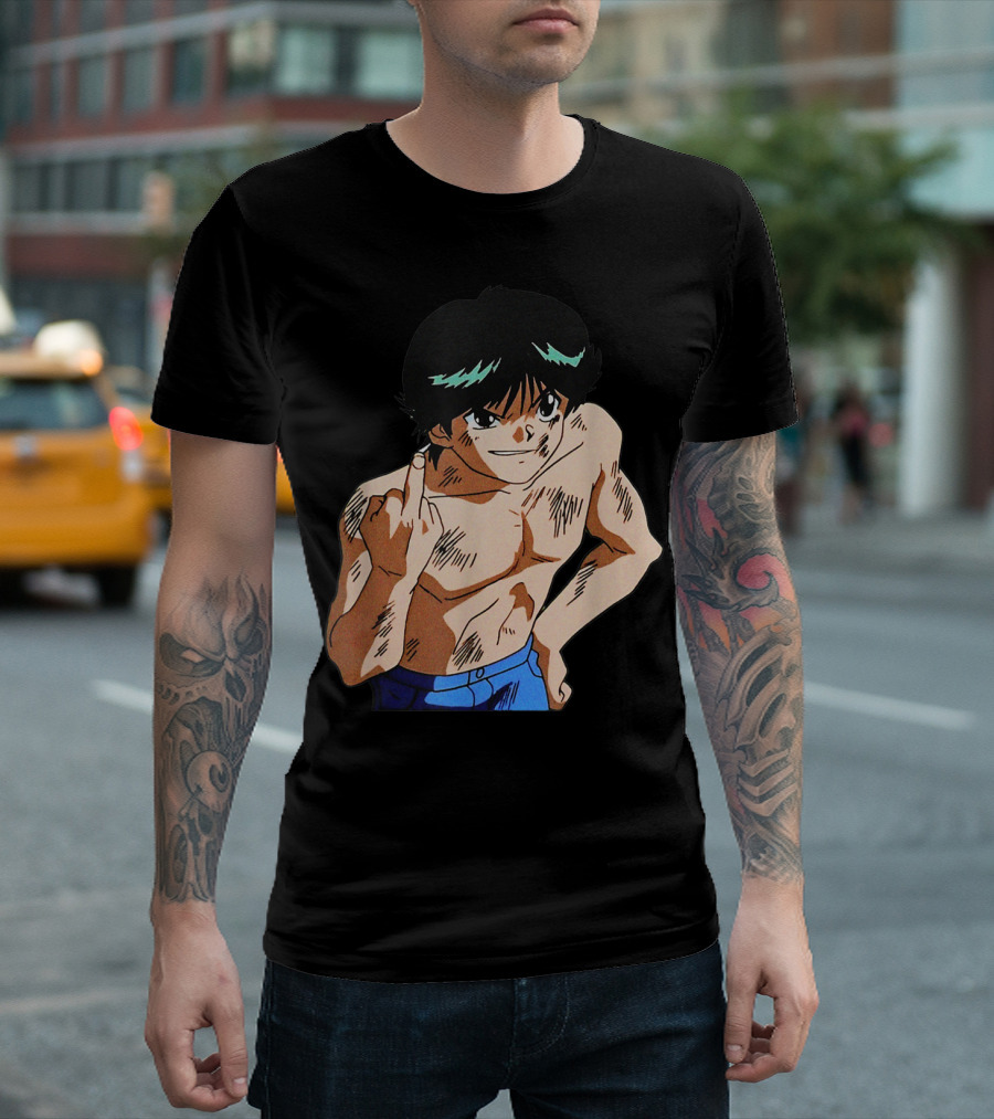 Yuyu Hakusho Classic Anime Character with Confident Pose T-Shirt