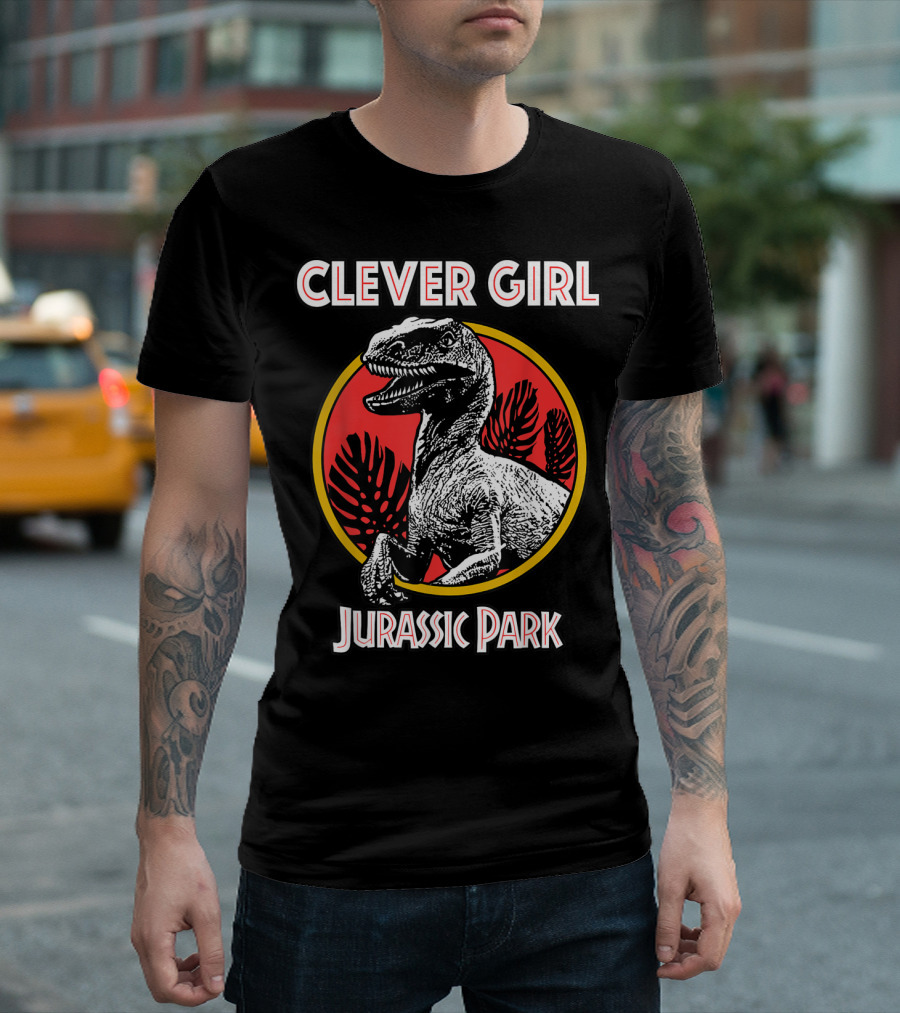 Clever Girl Jurassic Park Raptor Iconic Red Circle T-Shirt