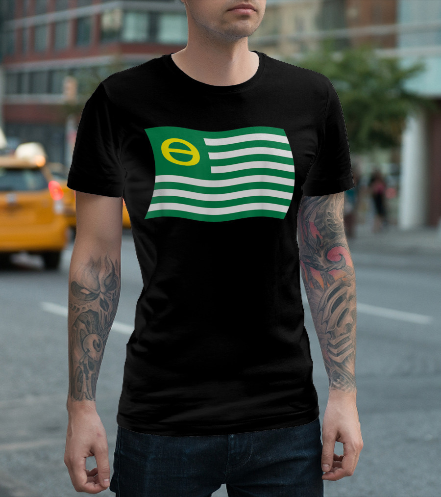 Ecology Movement Flag Earth Day Environment Climate Change Iconic Green T-Shirt