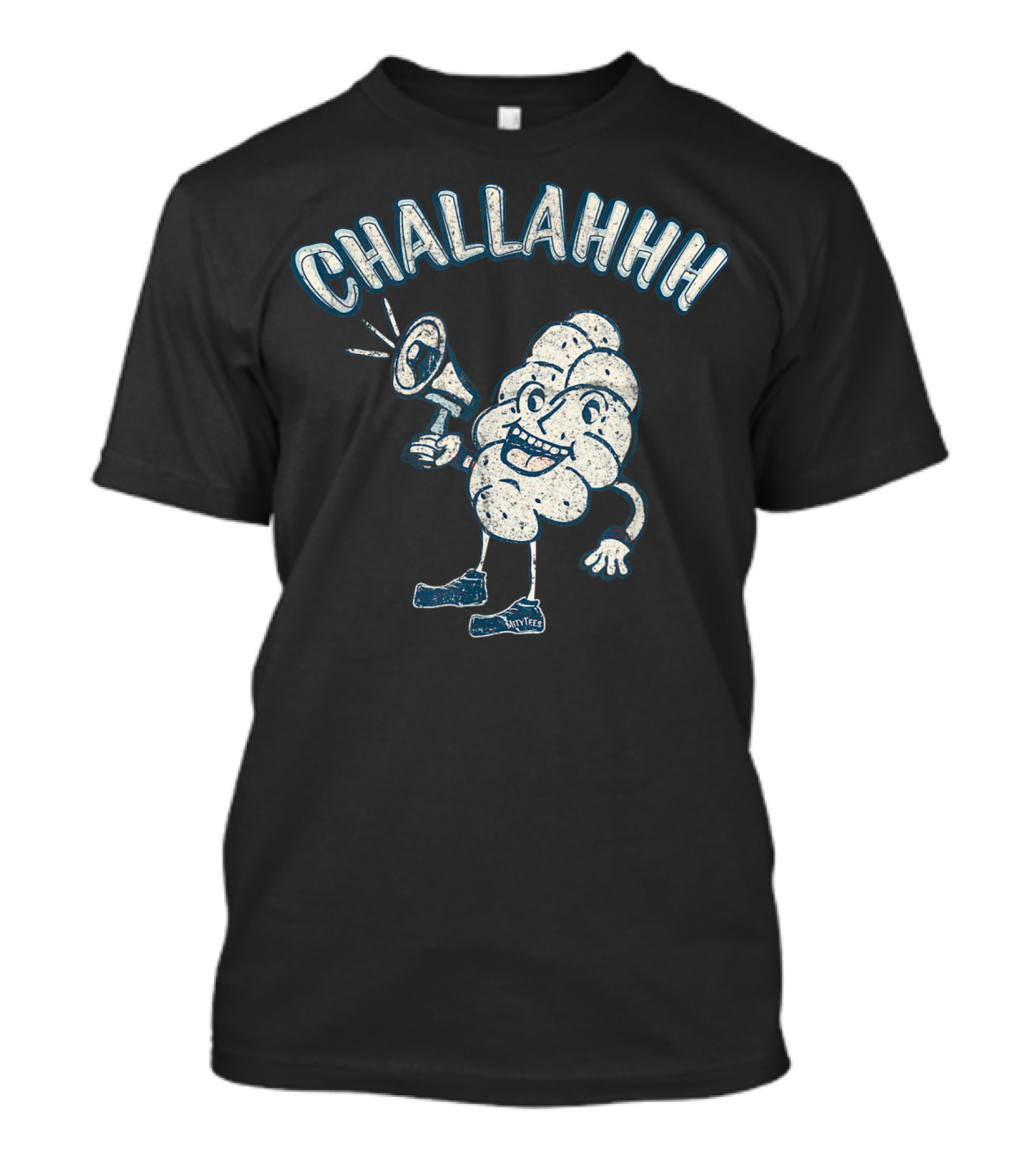 Challahhh Megaphone Bread Character T-Shirt