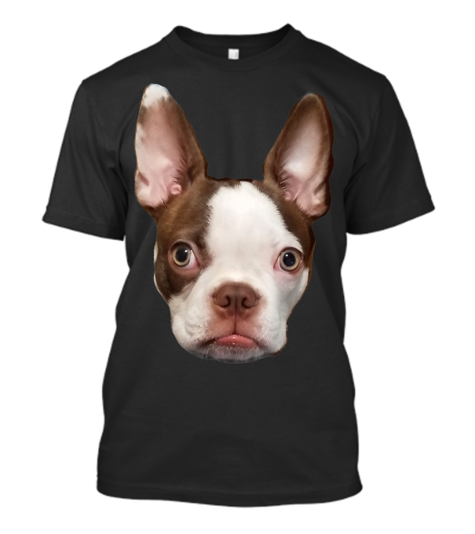 Adorable Boston Terrier Puppy Dog Face T-Shirt