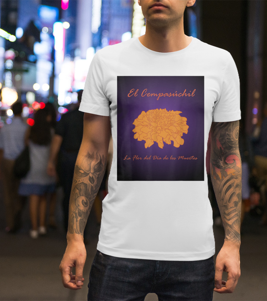 El Cempasuchil Flor Del Dia De Los Muertos Marigold T-Shirt