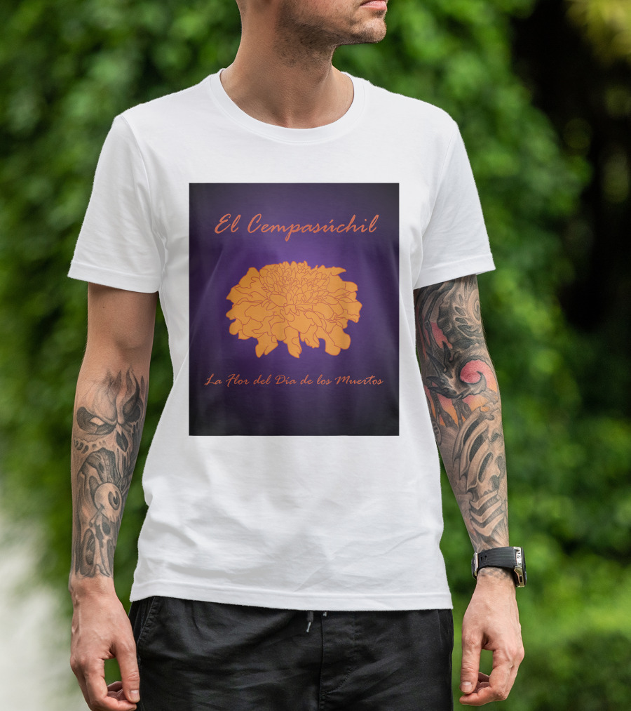 El Cempasuchil Flor Del Dia De Los Muertos Marigold T-Shirt