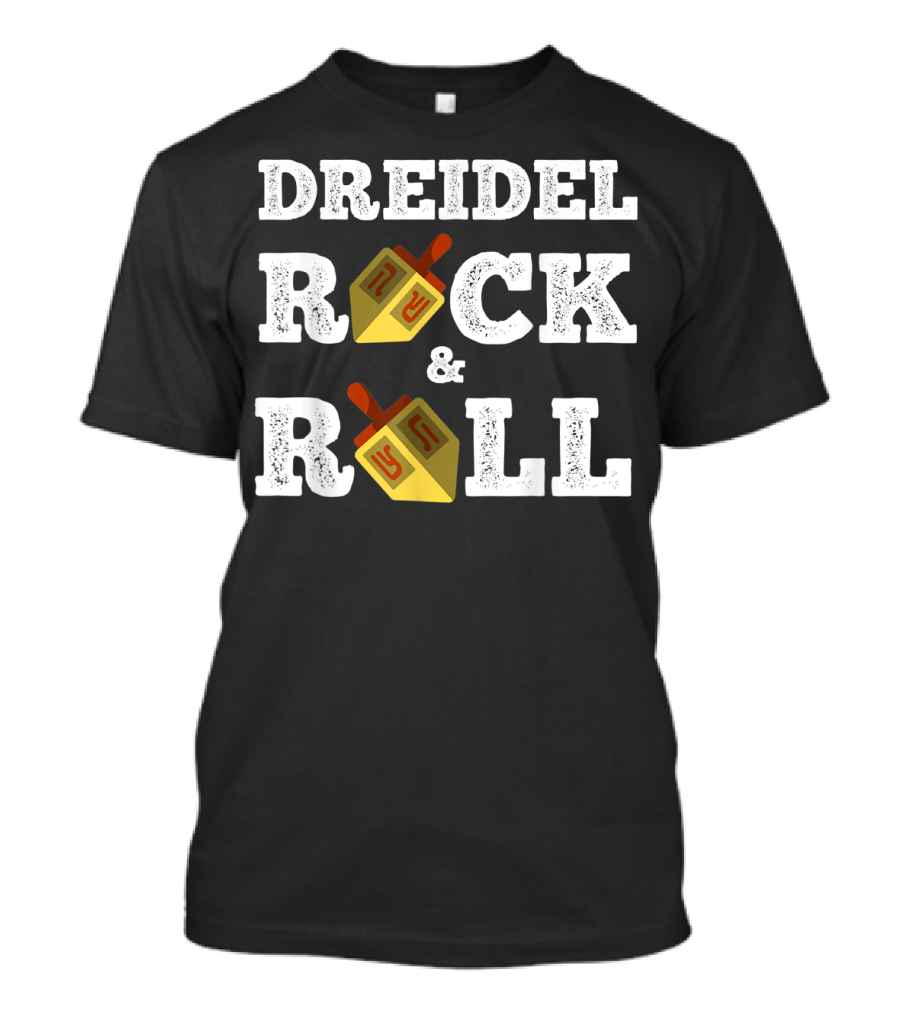 Dreidel Rock And Roll Hanukkah Menorah Candle T-Shirt