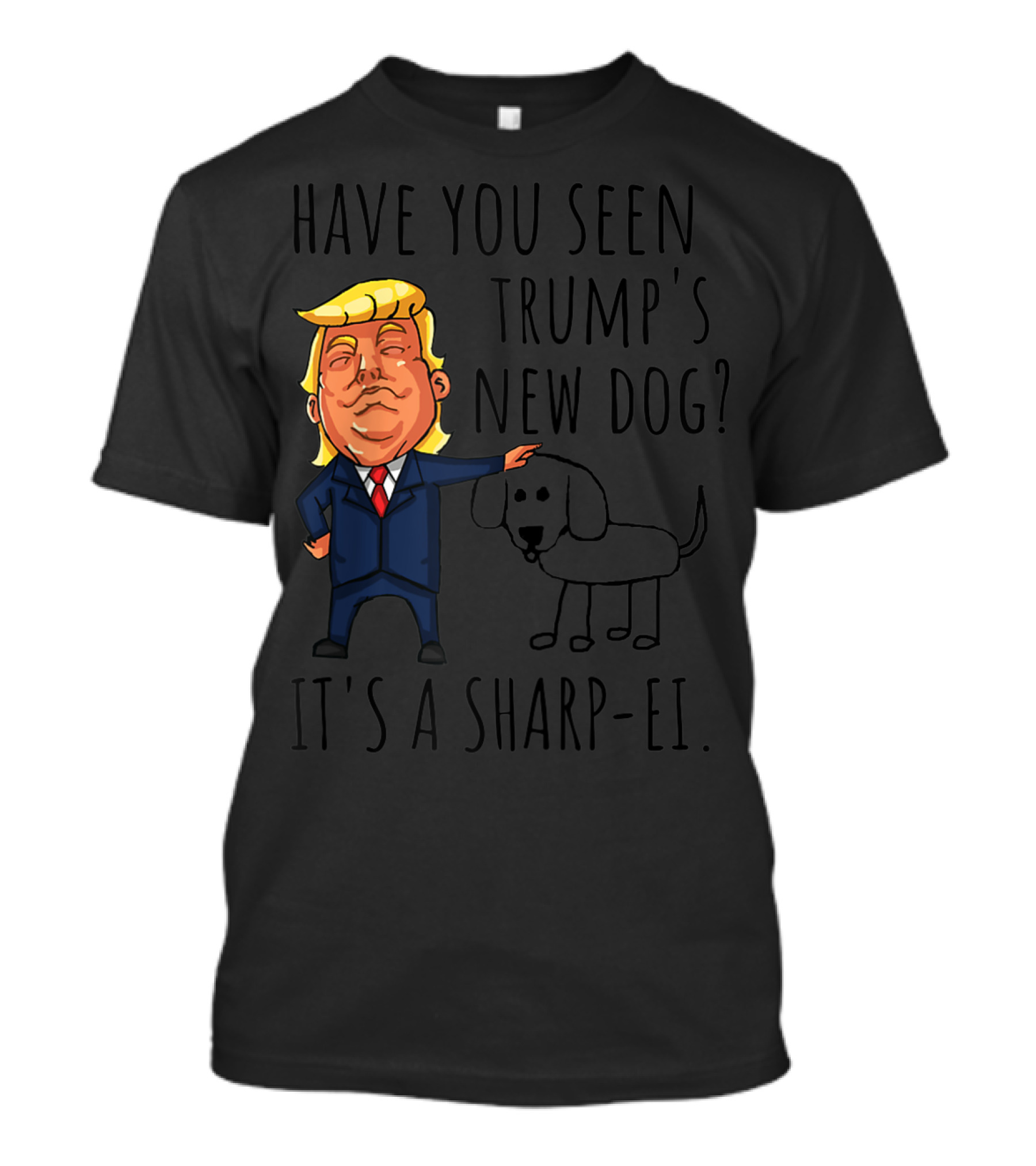 Trump Dog Meme Sharp-Ei Funny President Anti Republican Baseball T-Shirt