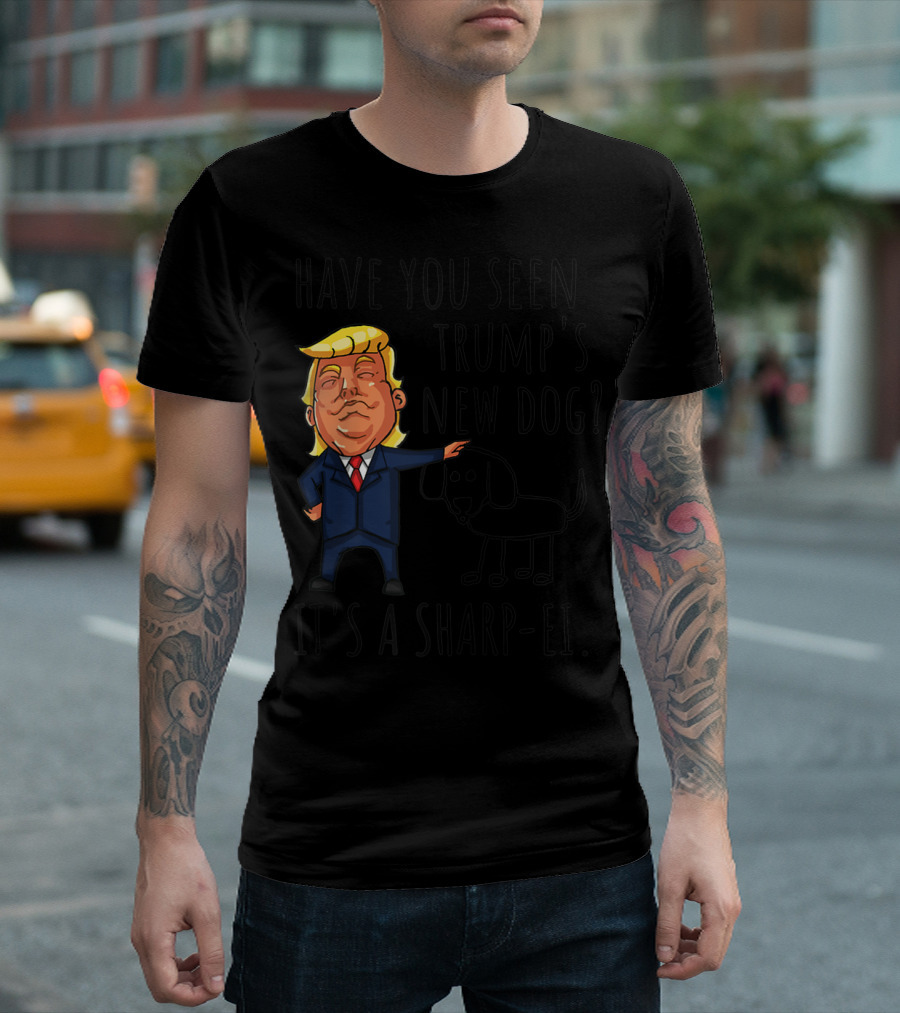 Trump Dog Meme Sharp-Ei Funny President Anti Republican Baseball T-Shirt