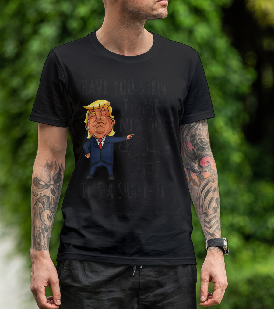 Trump Dog Meme Sharp-Ei Funny President Anti Republican Baseball T-Shirt