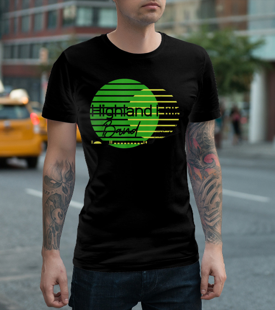 Highland Hills Band Retro Circle Stripes T-Shirt