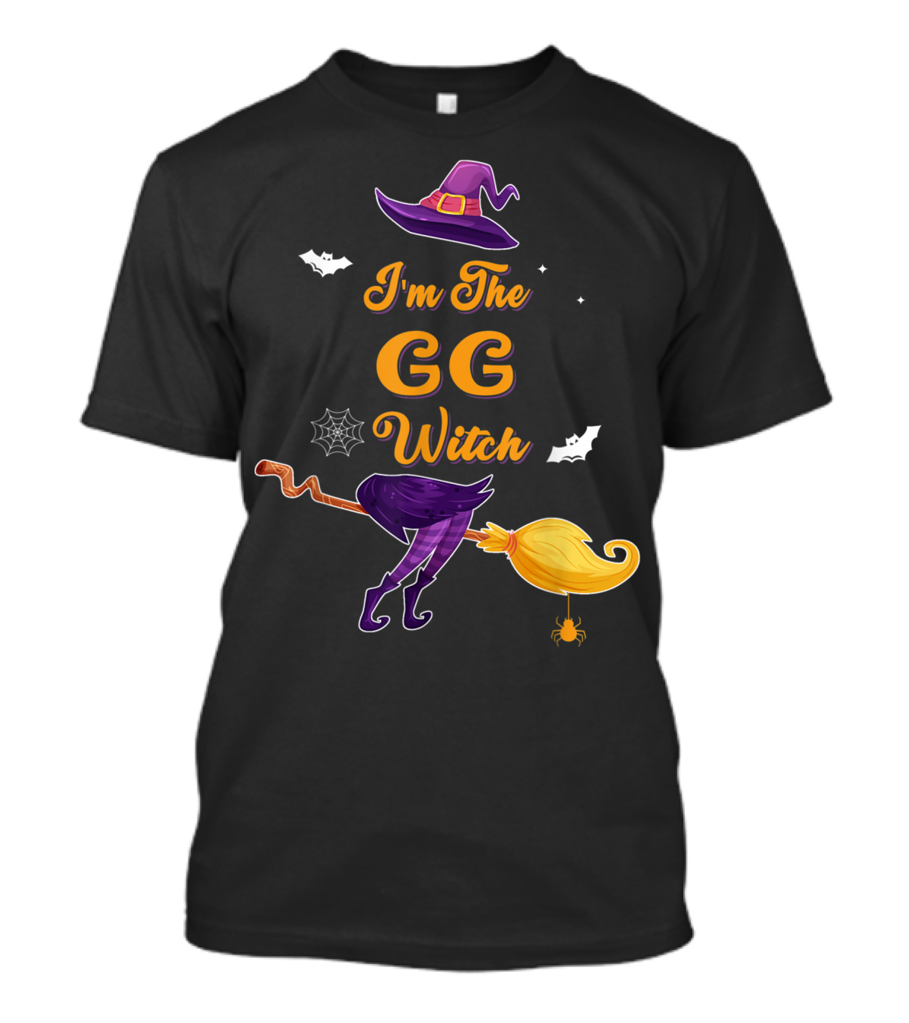 I'm The GG Witch Hat Bats Broom Spider Halloween T-Shirt