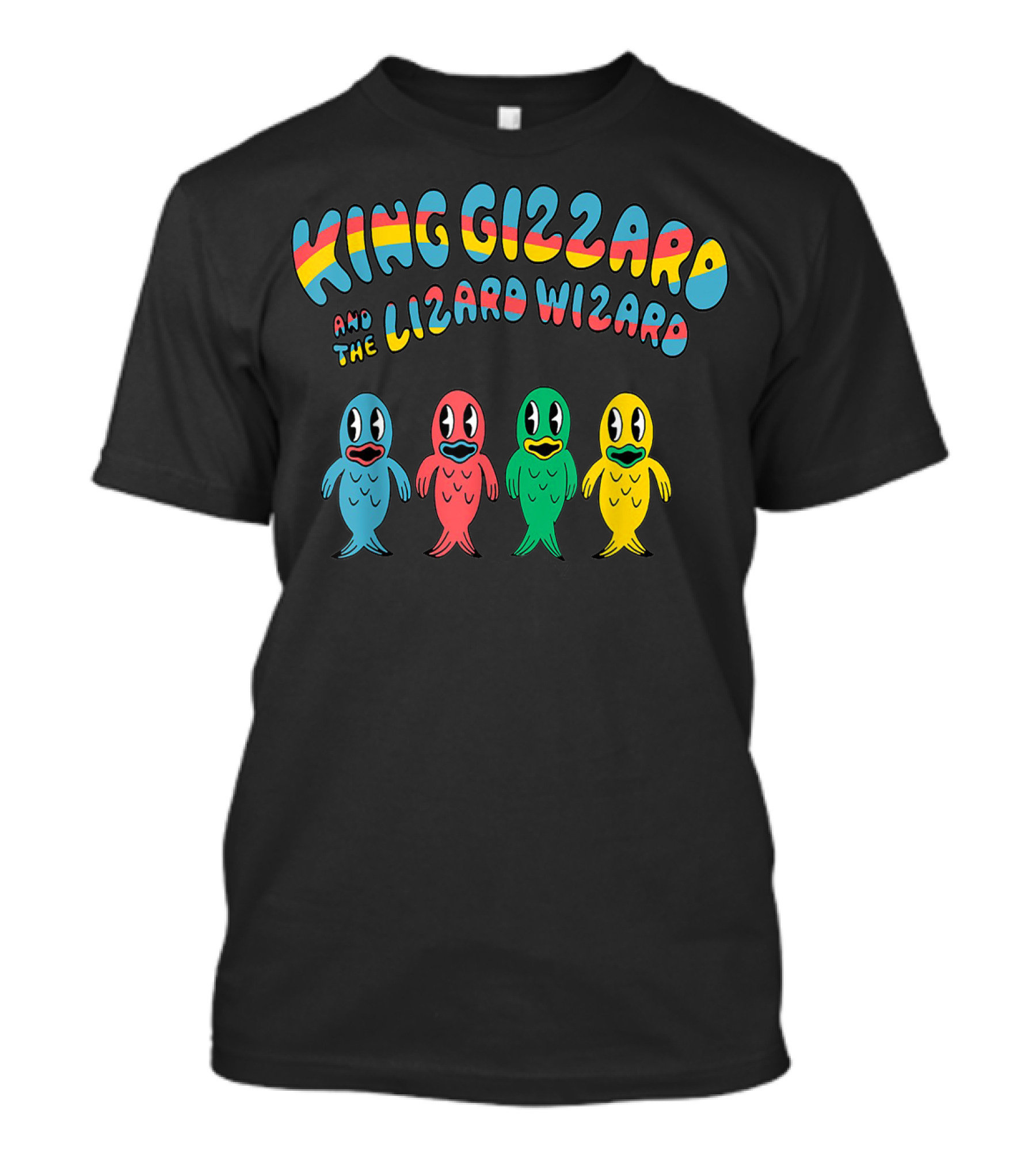 KING GIZZARD AND THE LIZARD WIZARD FISHIES COLORFUL CHARACTERS T-Shirt