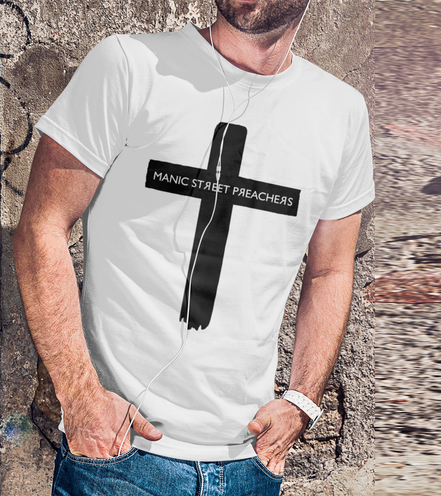 Manic Street Preachers Cross Graphic Raglan Baseball Unisex Vintage Style T-Shirt