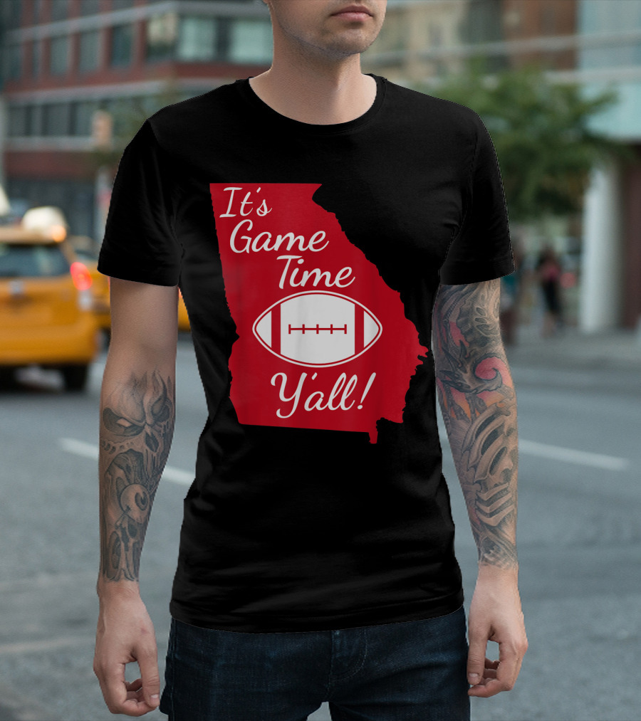 Georgia Football It's Game Time Y'all Mens Cool Dad T-Shirt