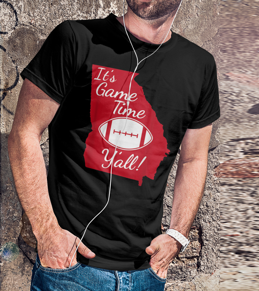 Georgia Football It's Game Time Y'all Mens Cool Dad T-Shirt