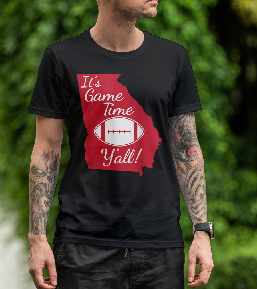 Georgia Football It's Game Time Y'all Mens Cool Dad T-Shirt