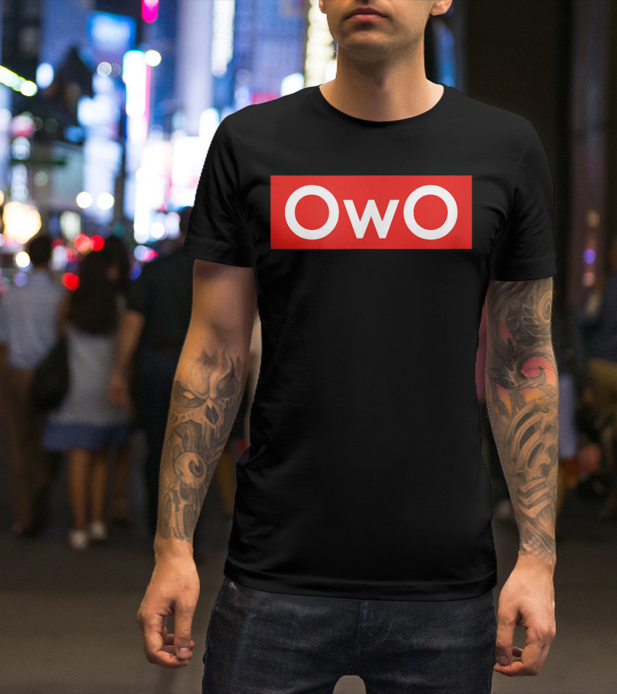 OWO Emoticon Red Box T-Shirt