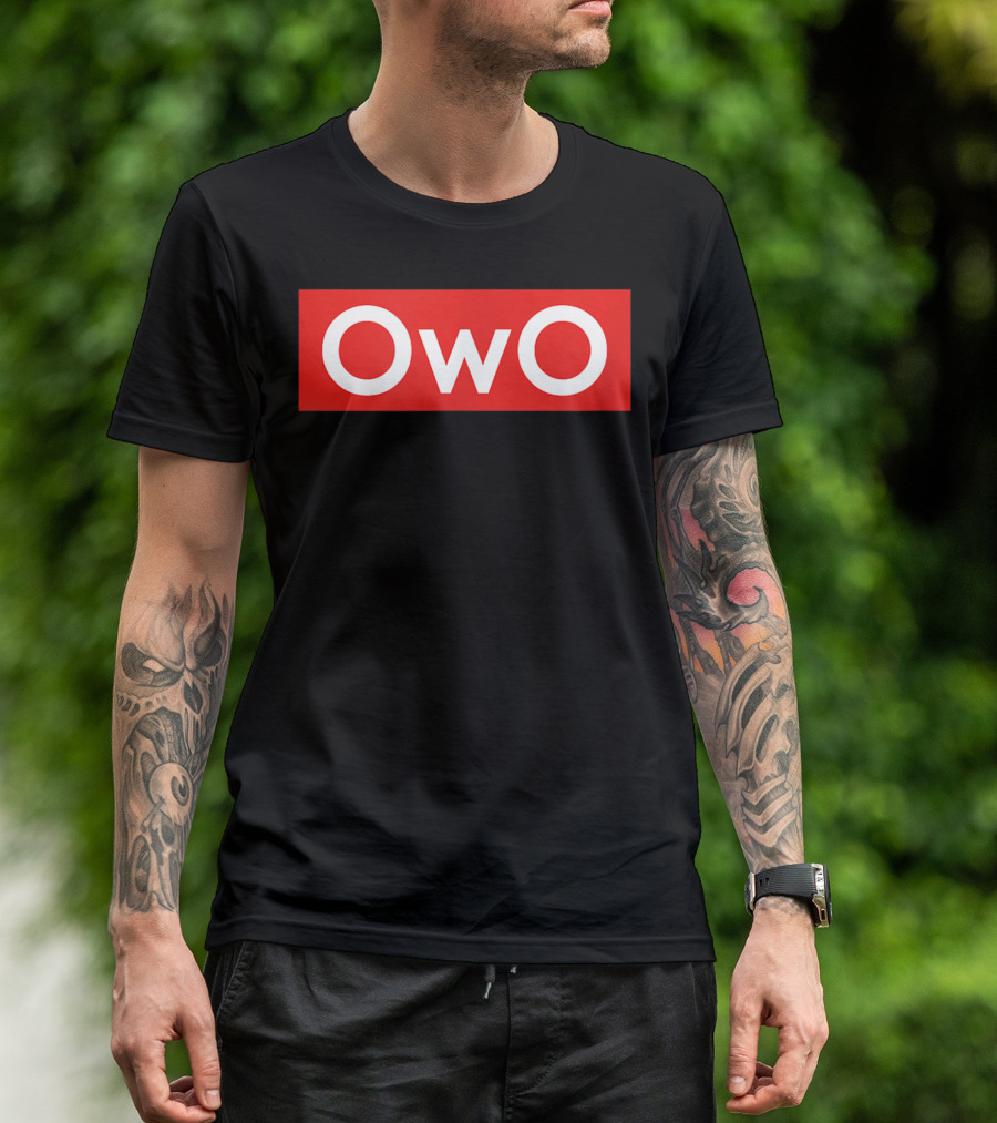 OWO Emoticon Red Box T-Shirt