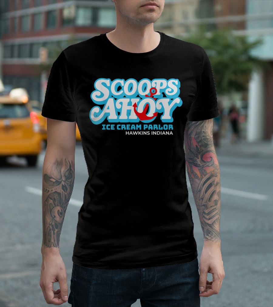 Scoops Ahoy Ice Cream Parlor Hawkins Indiana Costume For Ice Cream Fans T-Shirt