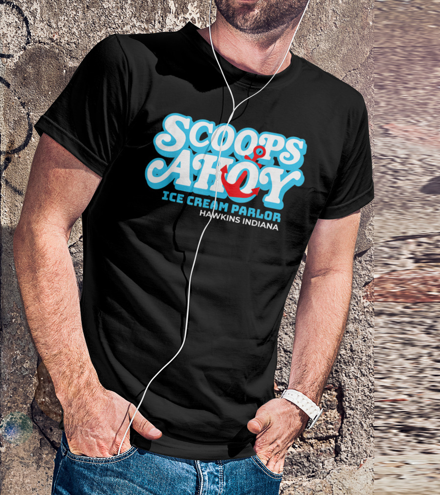 Scoops Ahoy Ice Cream Parlor Hawkins Indiana Costume For Ice Cream Fans T-Shirt