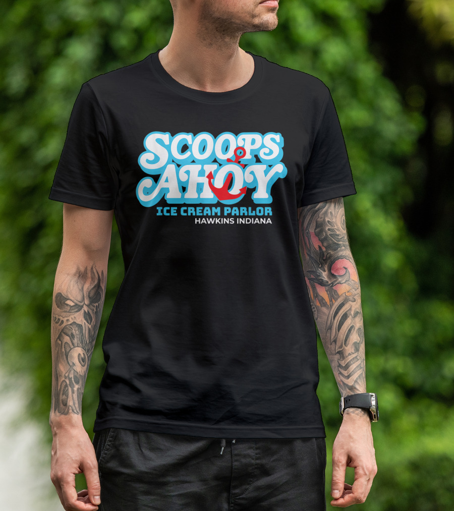 Scoops Ahoy Ice Cream Parlor Hawkins Indiana Costume For Ice Cream Fans T-Shirt