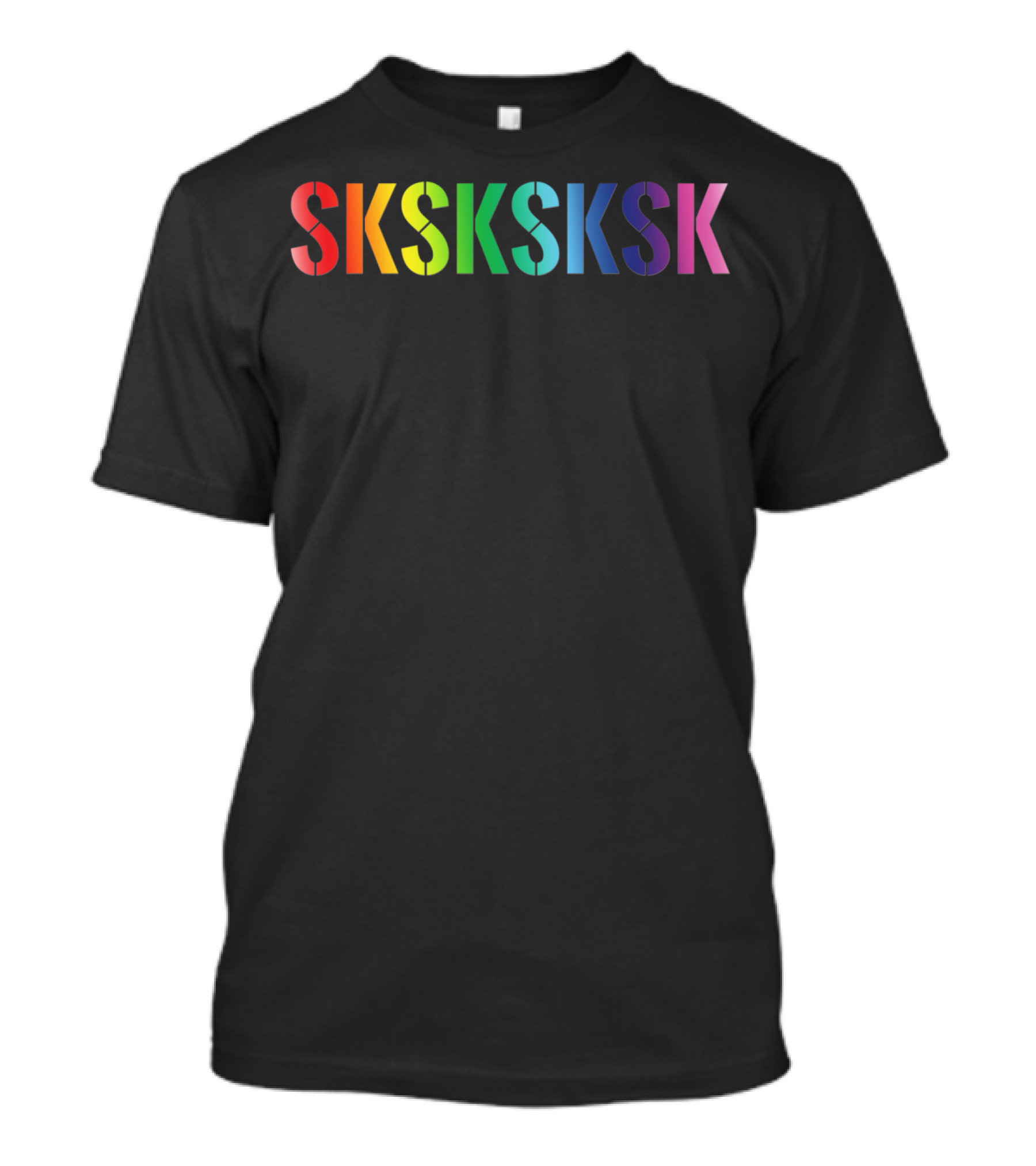 SKSKSKSK Funny Aesthetic Rainbow Meme T-Shirt