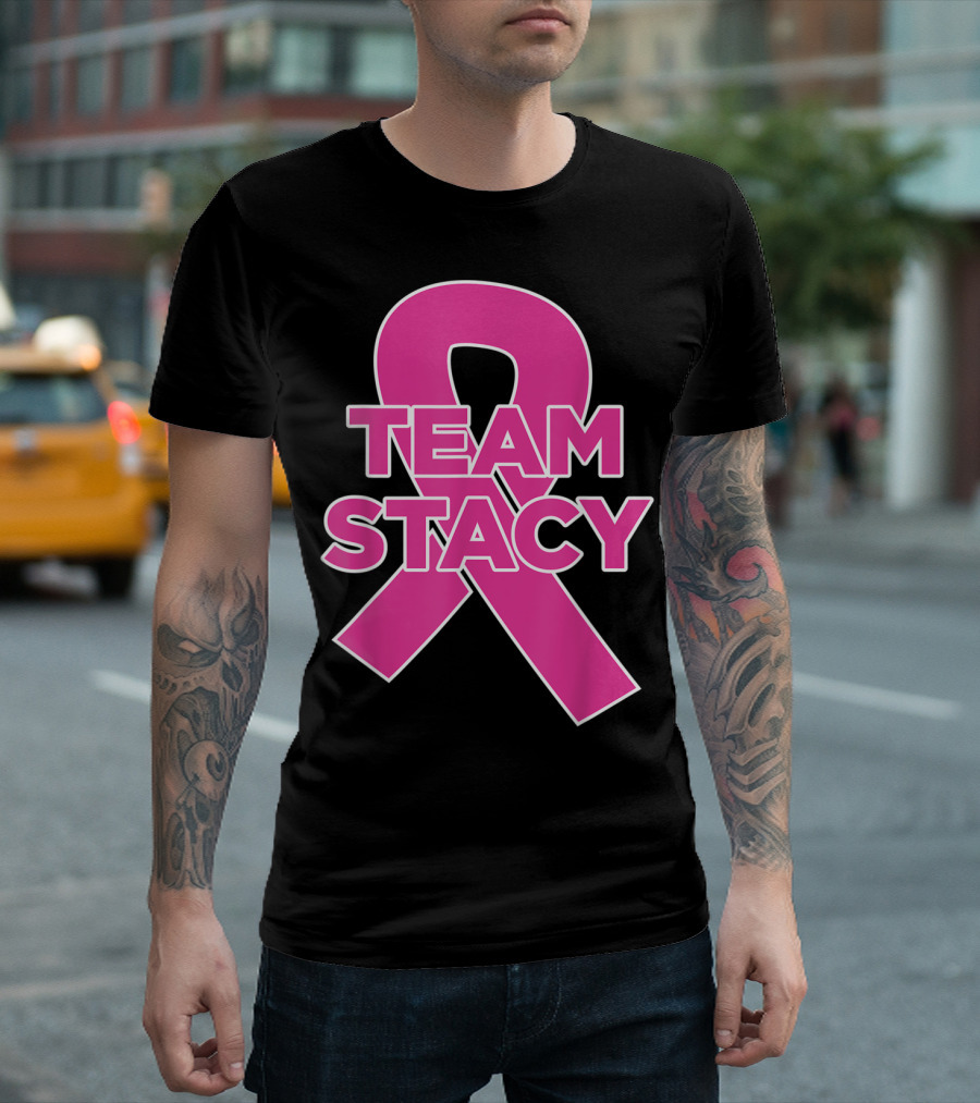 Team Stacy Pink Ribbon Breast Cancer Awareness T-Shirt