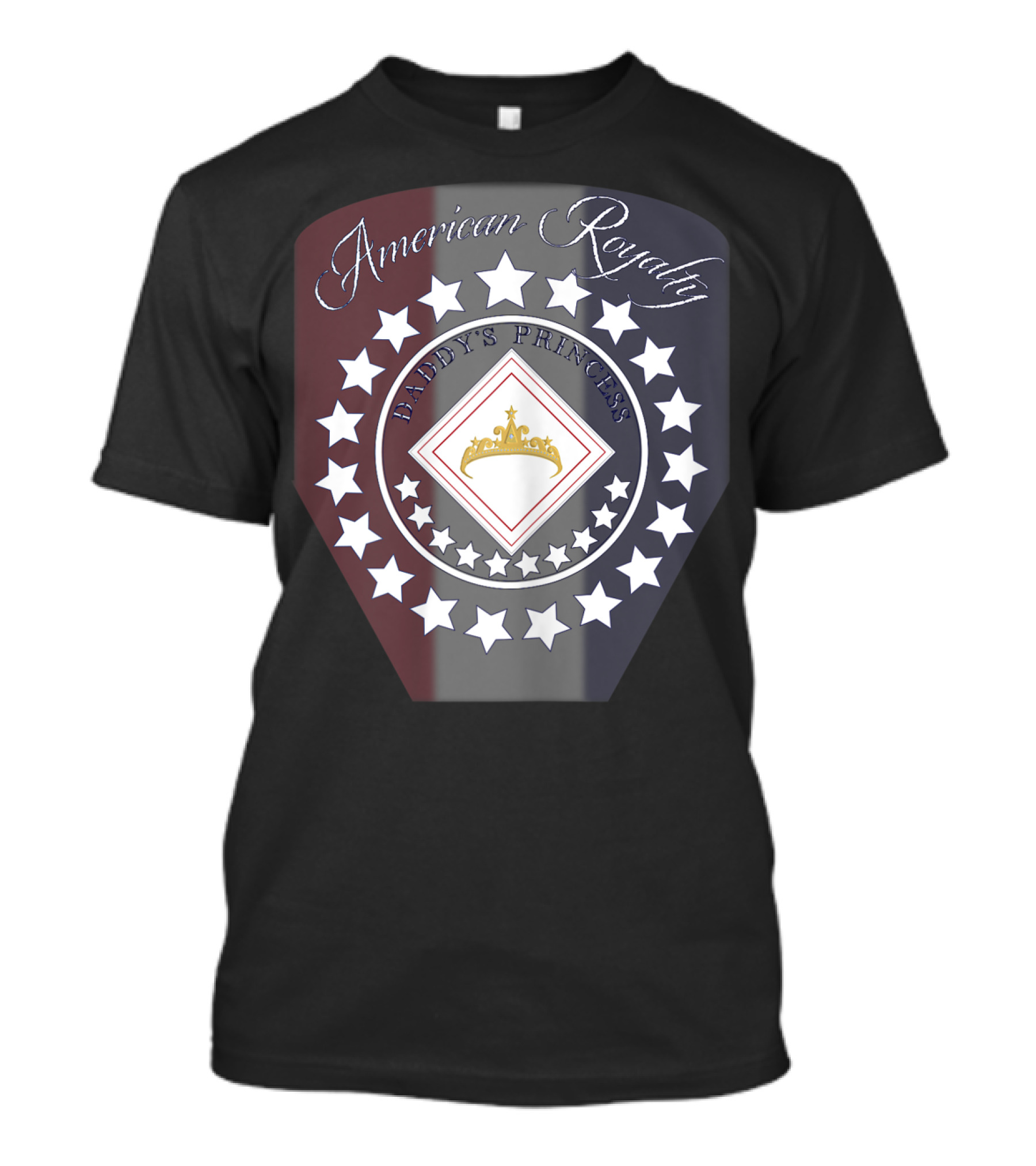 American Royalty Daddy's Princess Crown And Stars T-Shirt