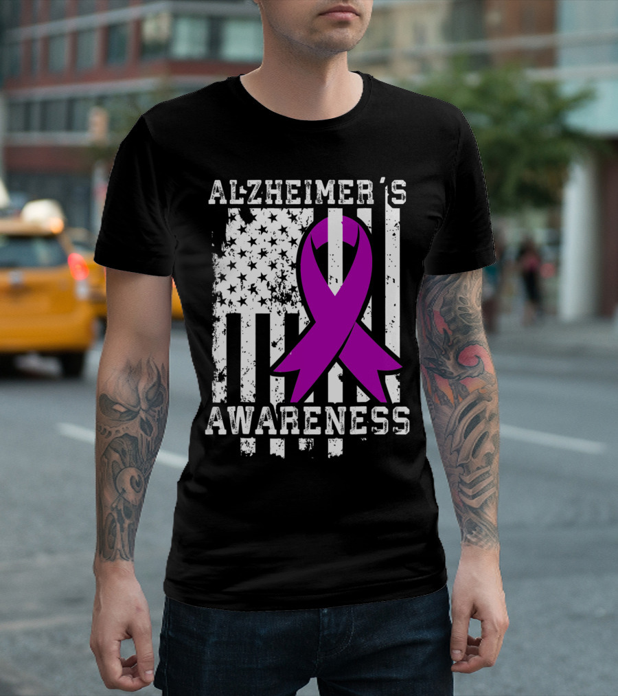 ALZHEIMER'S AWARENESS FLAG PURPLE T-Shirt