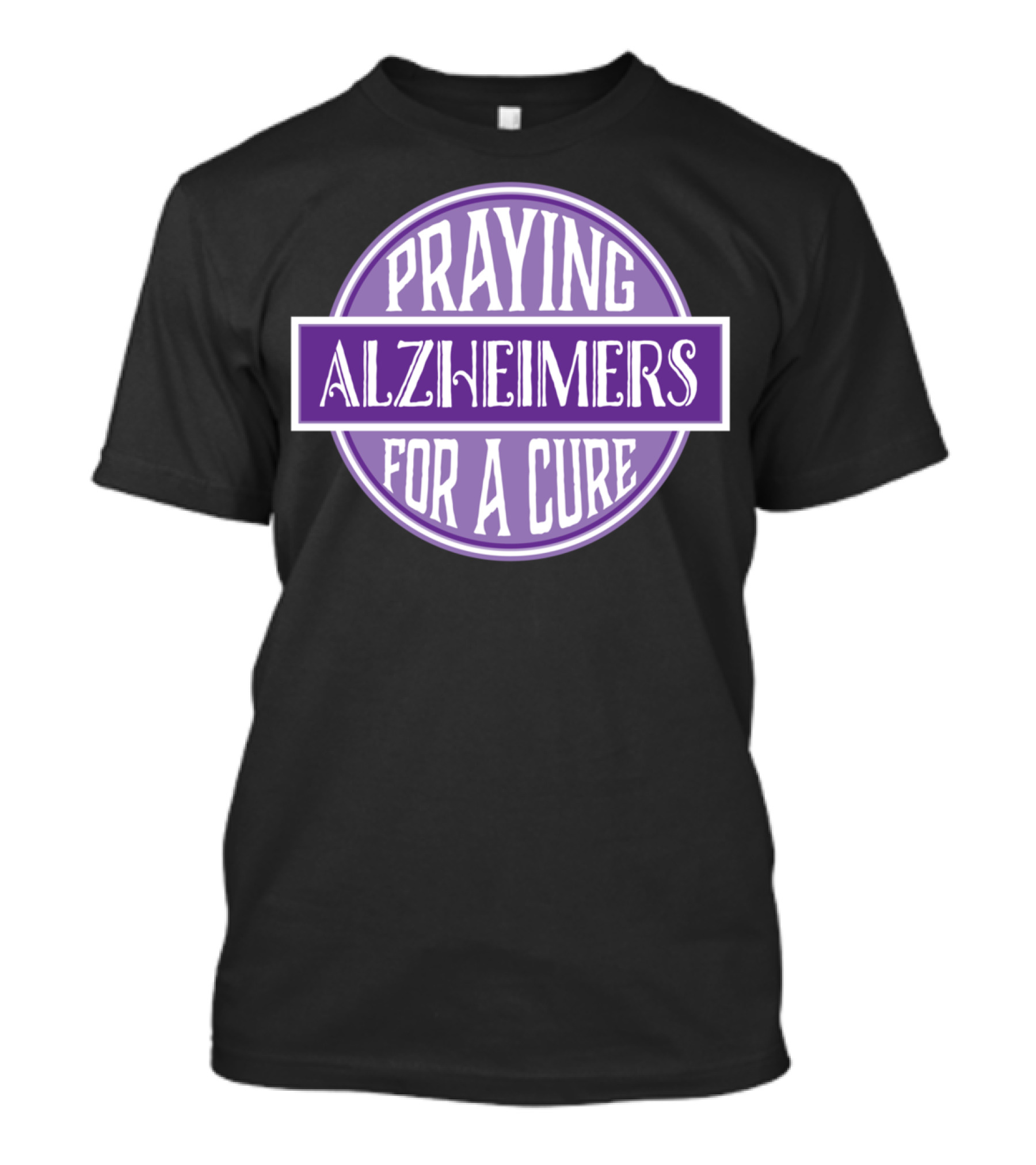 Praying Alzheimers For A Cure Awareness Support T-Shirt